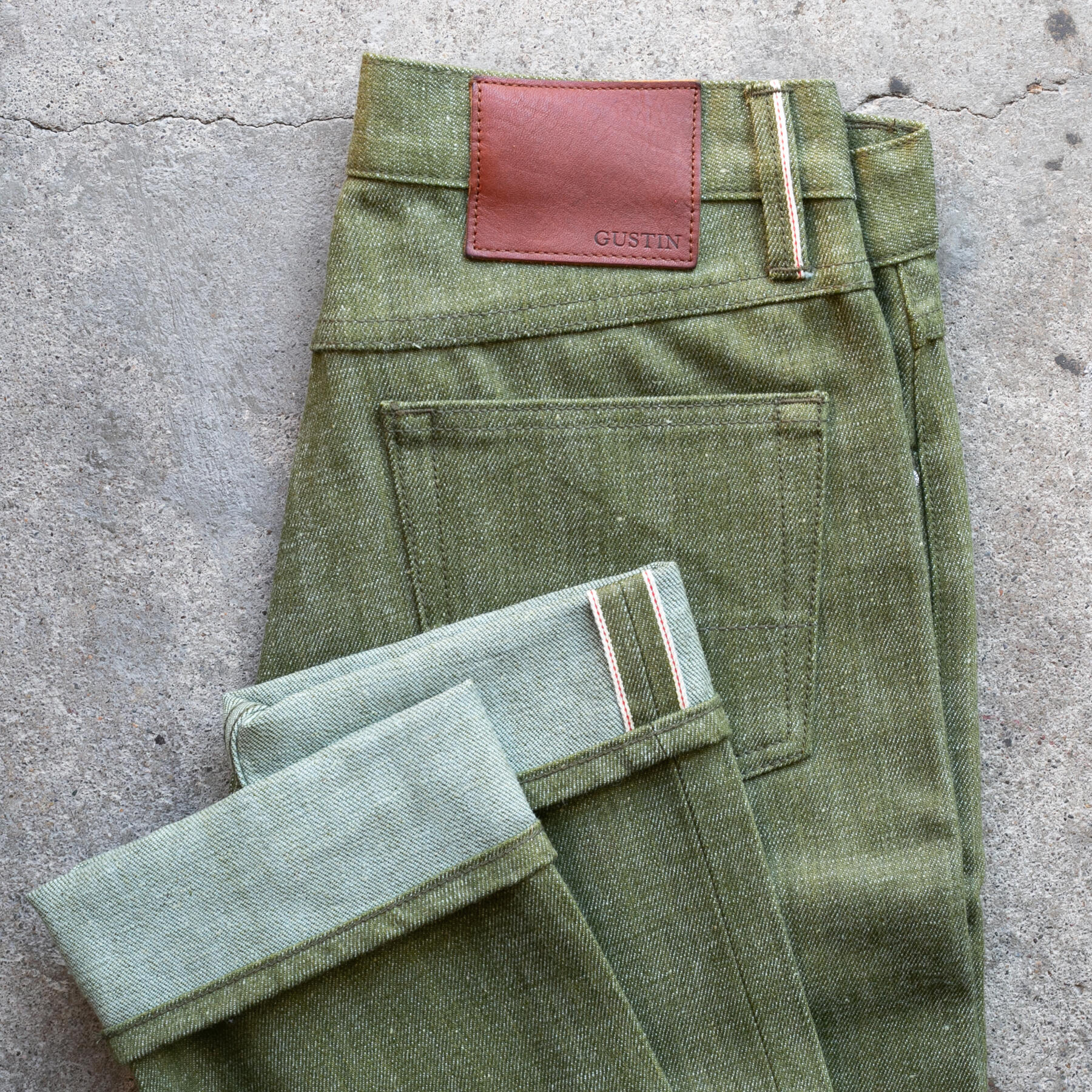 gustin #576 monster moss selvedge