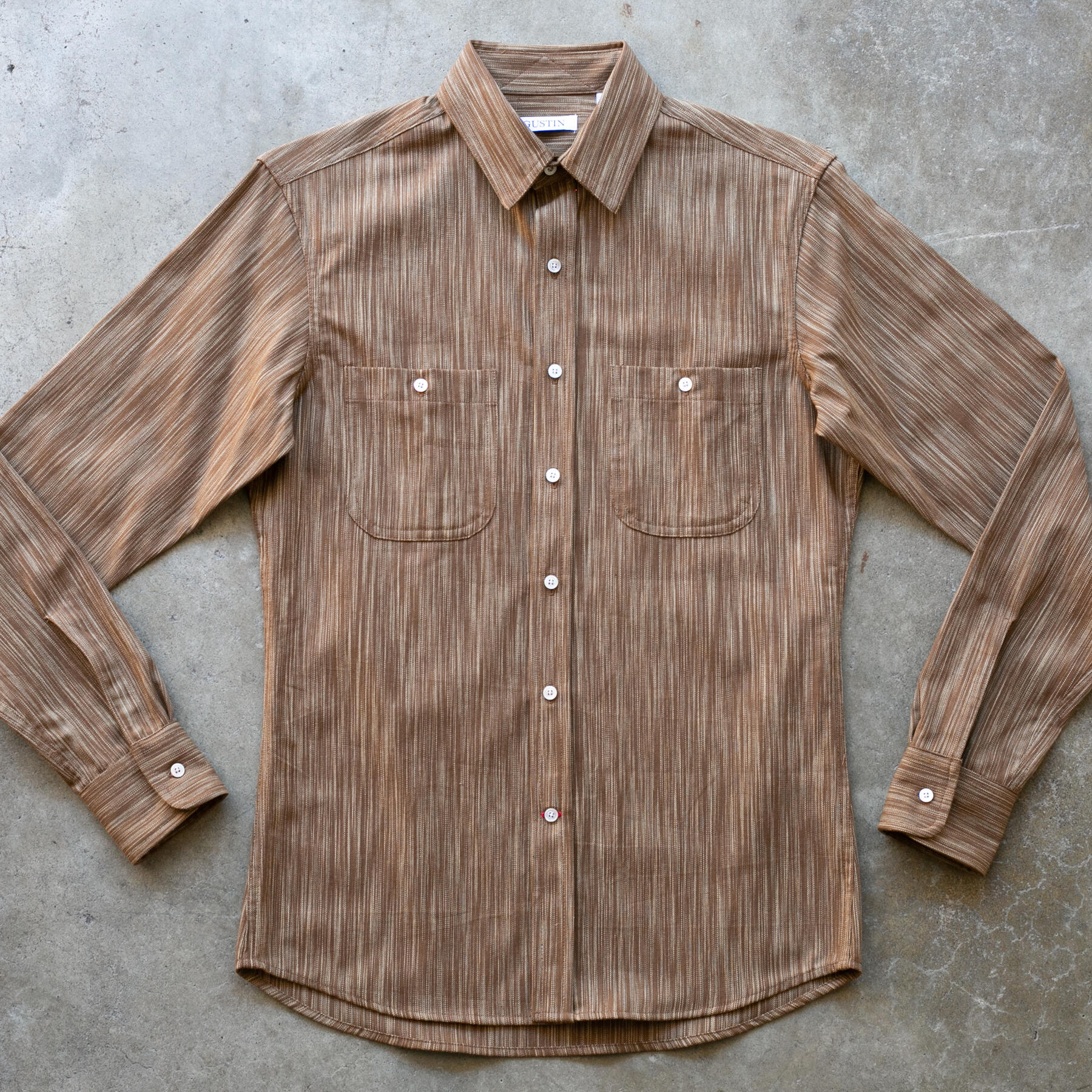 gustin #1201 super slub shirt - wood