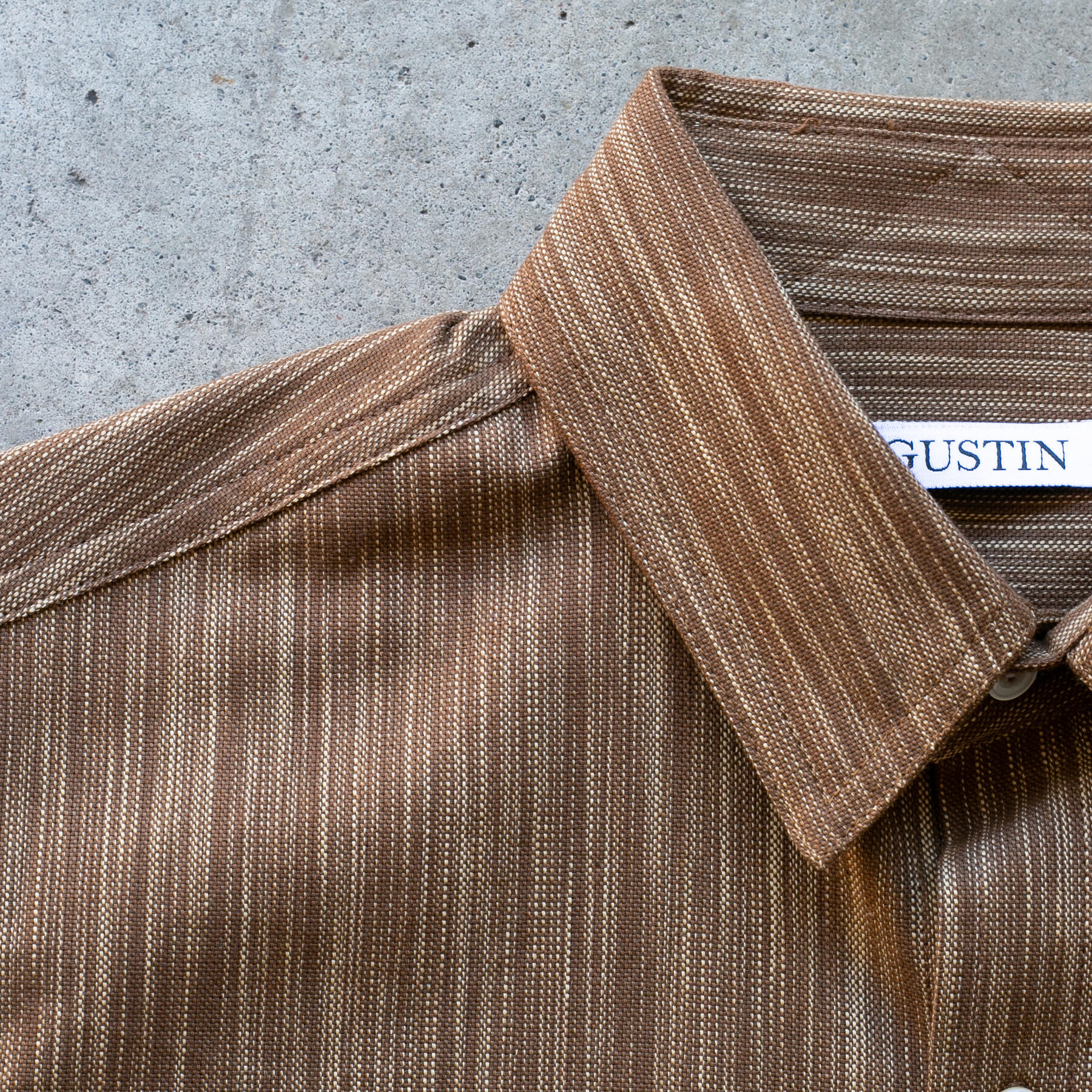 gustin #1201 super slub shirt - wood