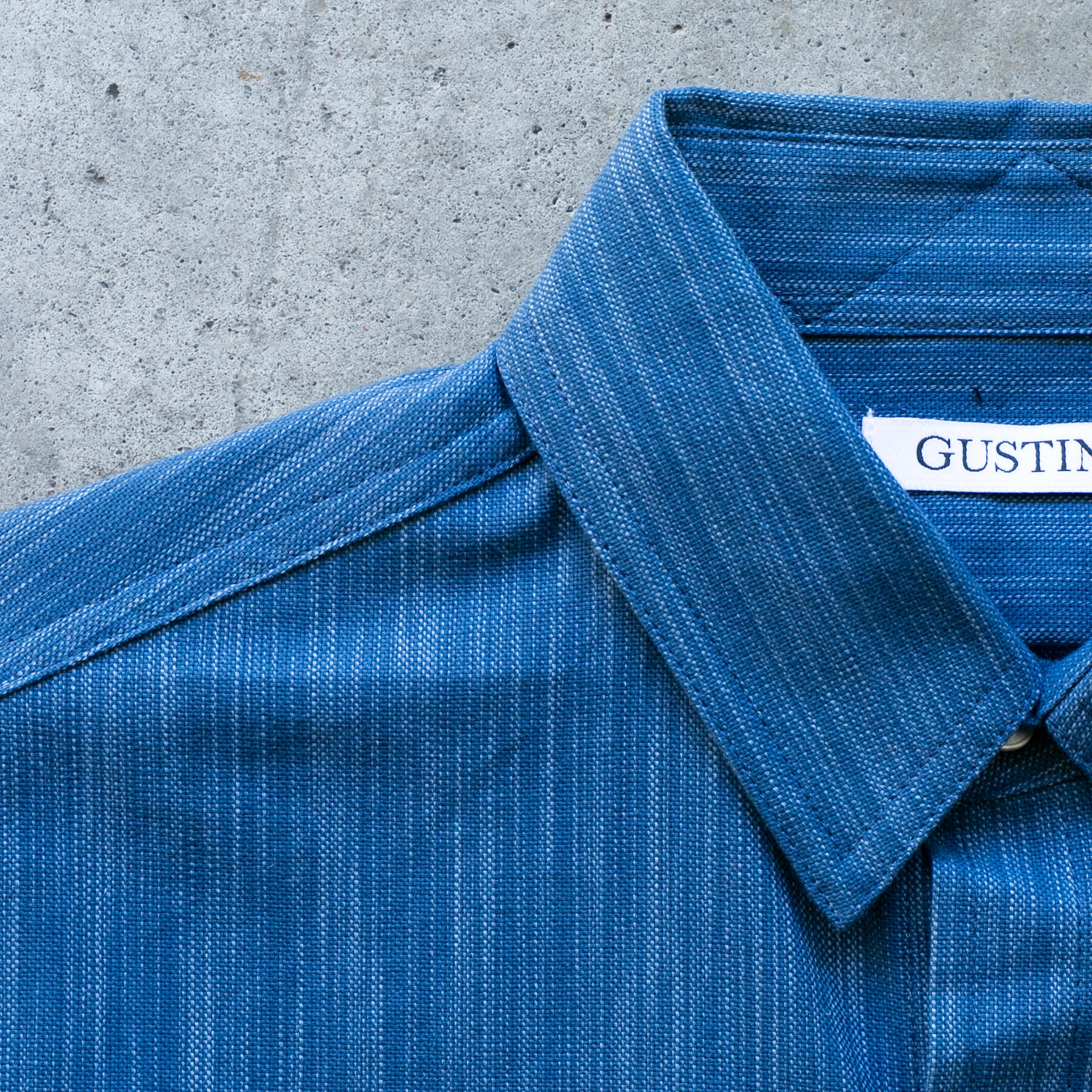gustin #1203 super slub shirt - ocean