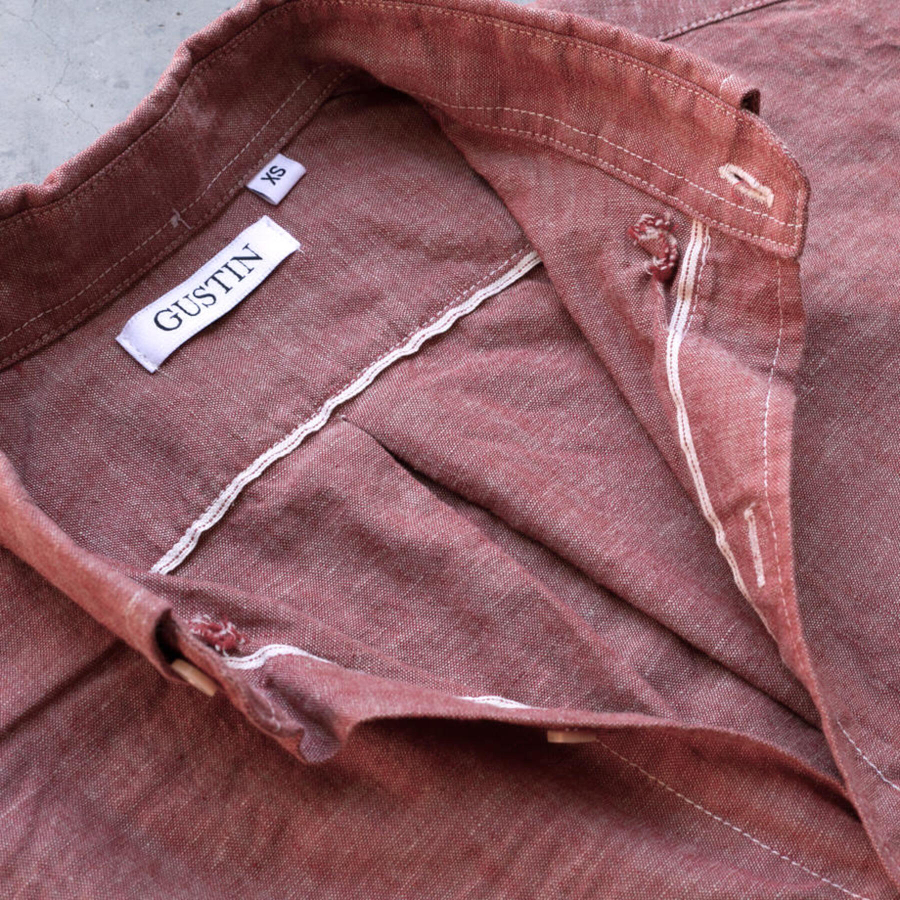 gustin #769 vintage red selvedge chambray