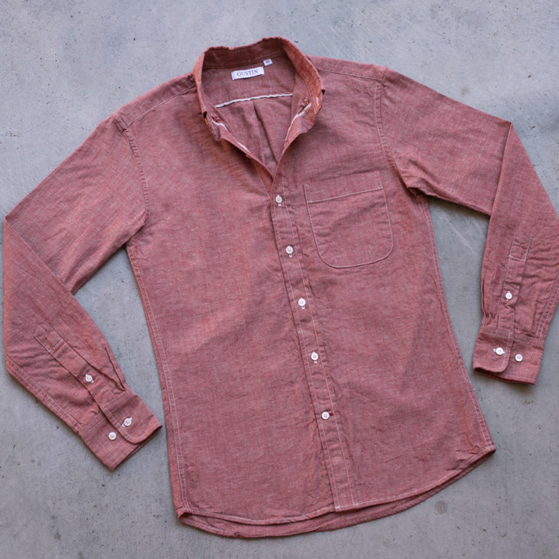 gustin #769 vintage red selvedge chambray