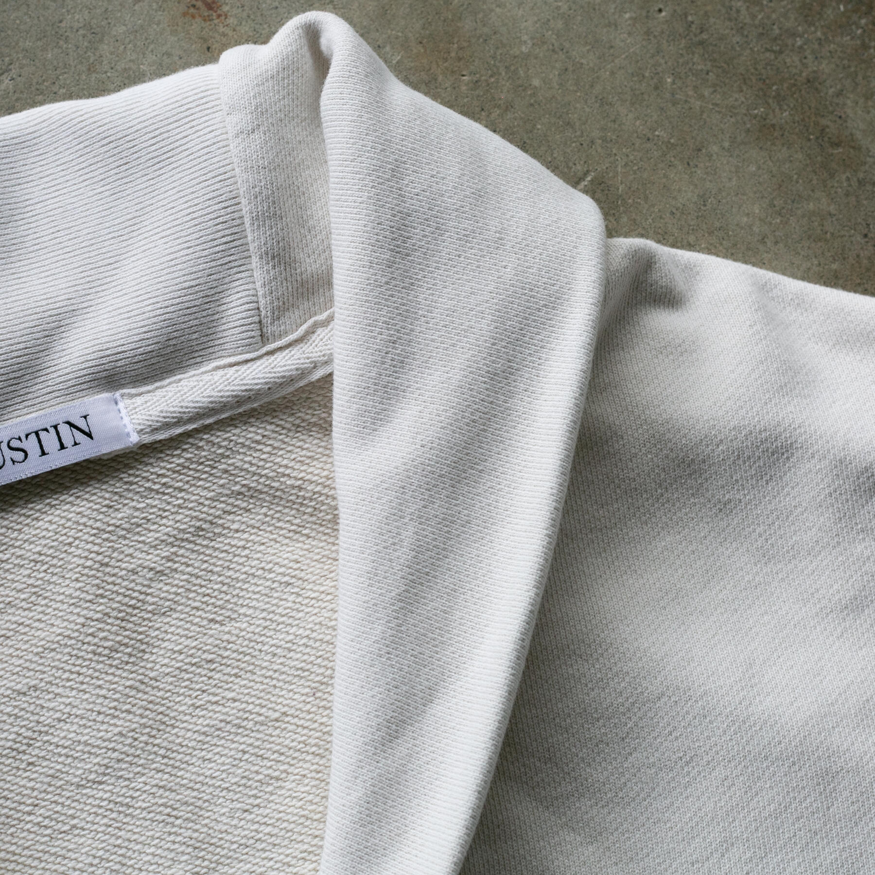 gustin french terry cardigan - natural