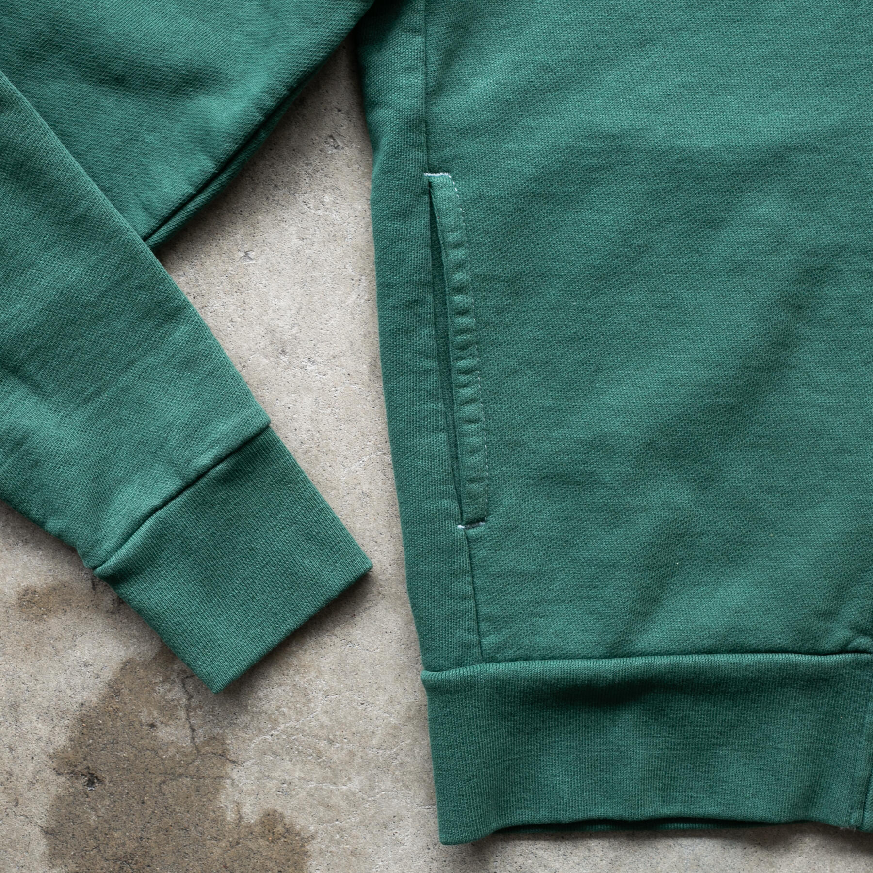 gustin french terry cardigan - forest