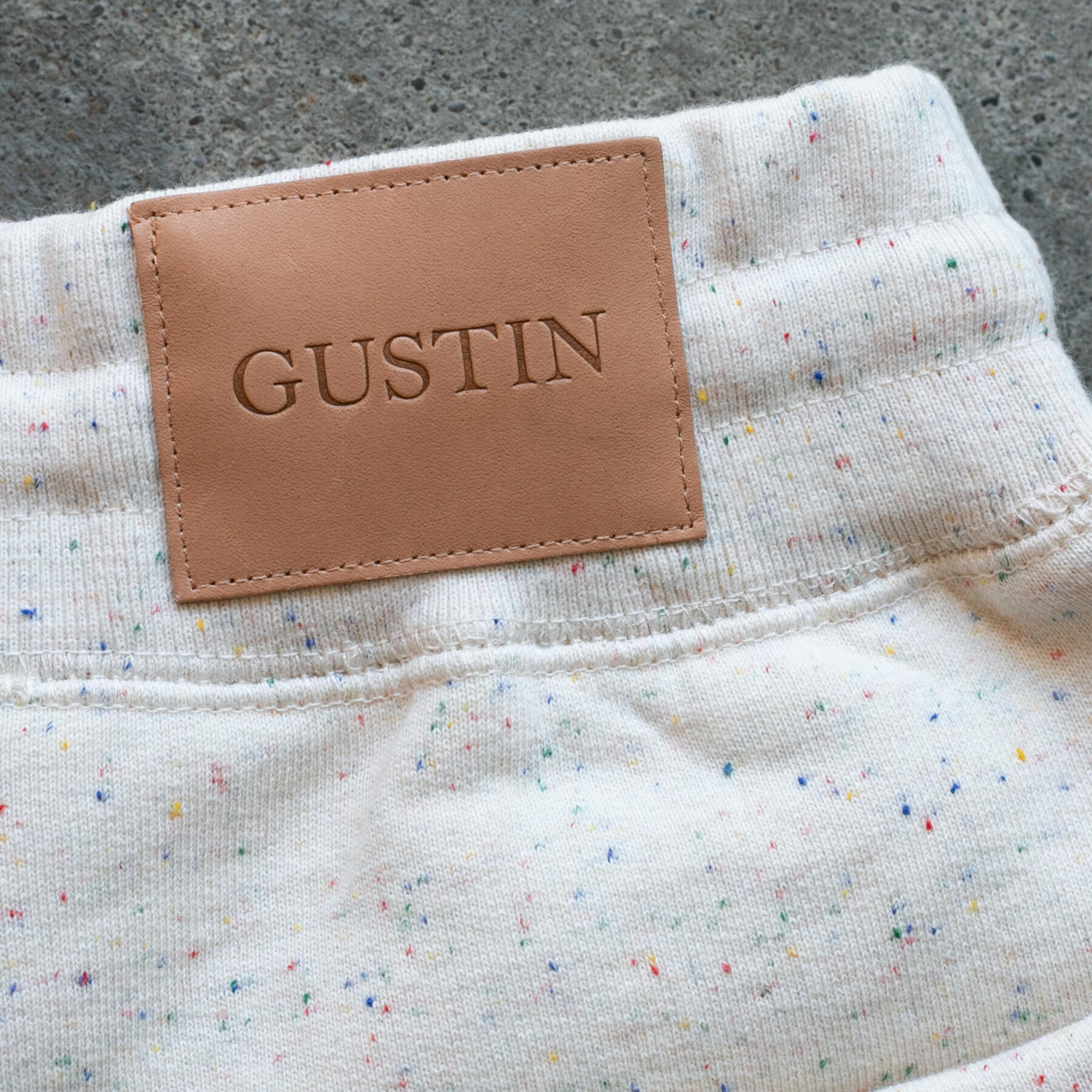 gustin vintage heavyweight sweatpants - natural rainbow nep