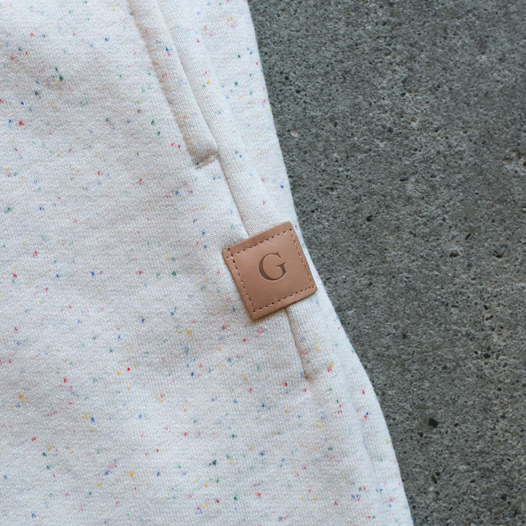 gustin vintage heavyweight sweatpants - natural rainbow nep