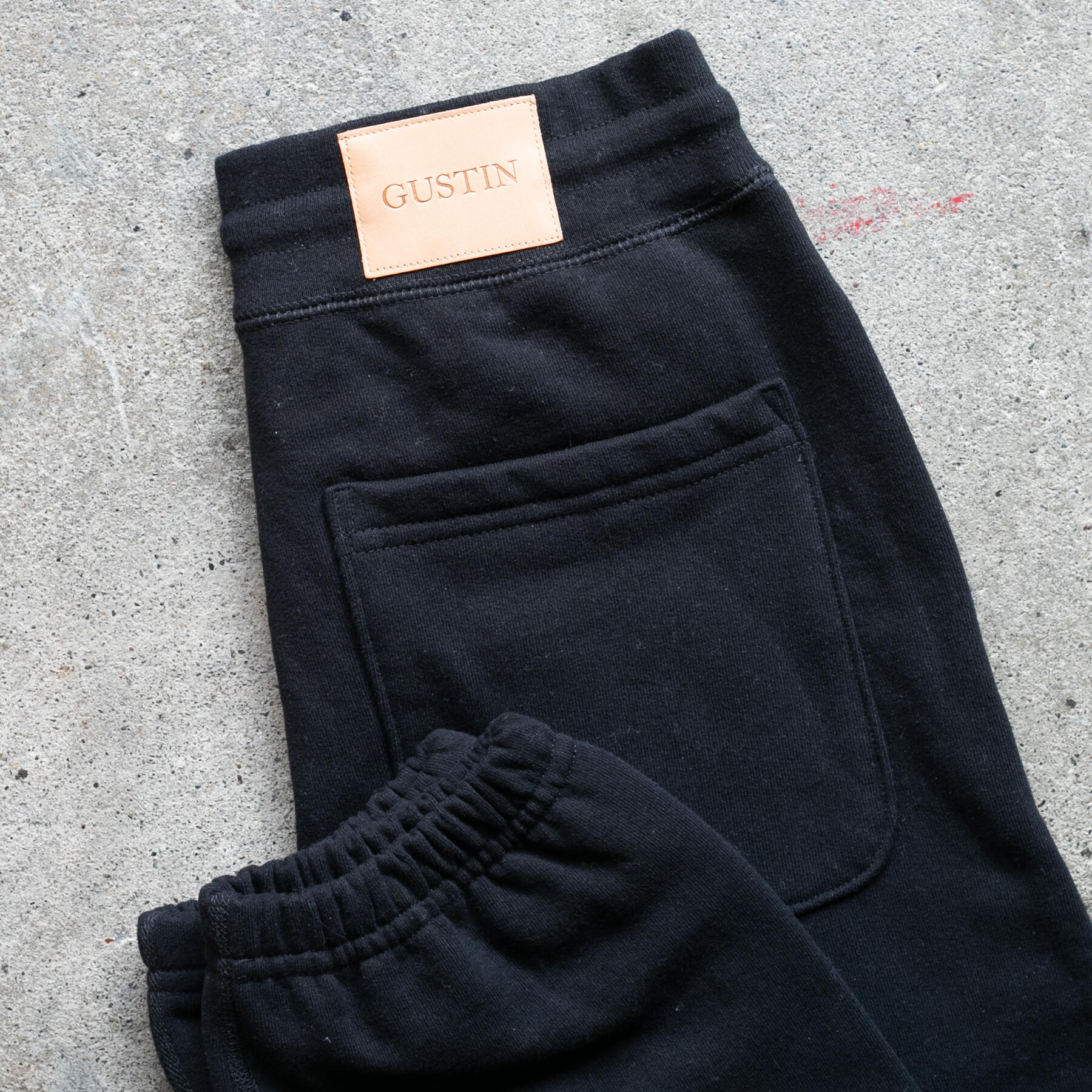 gustin vintage heavyweight sweatpants - black