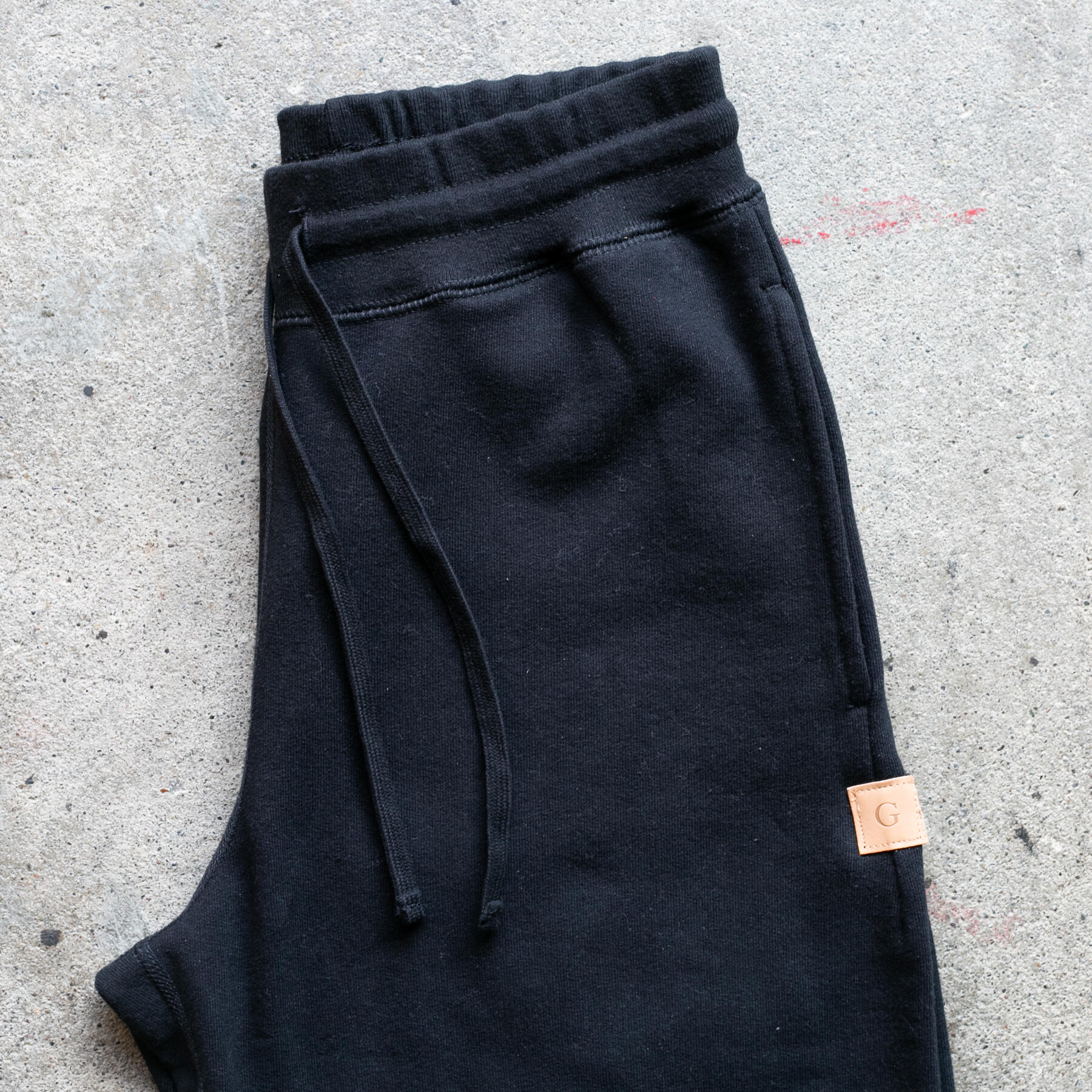 gustin vintage heavyweight sweatpants - black