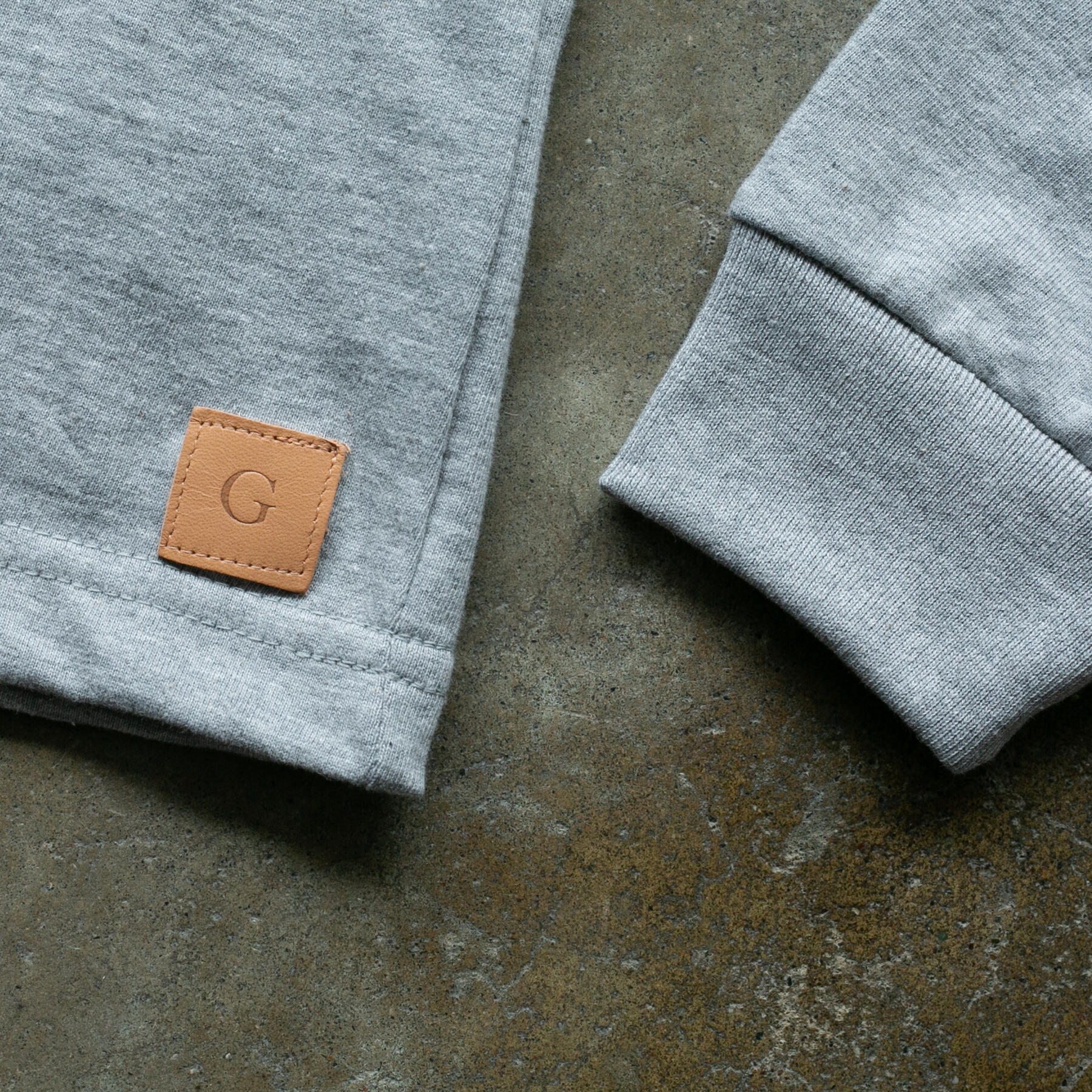 gustin vintage heavyweight long sleeve t-shirt 2 pack (heather grey)