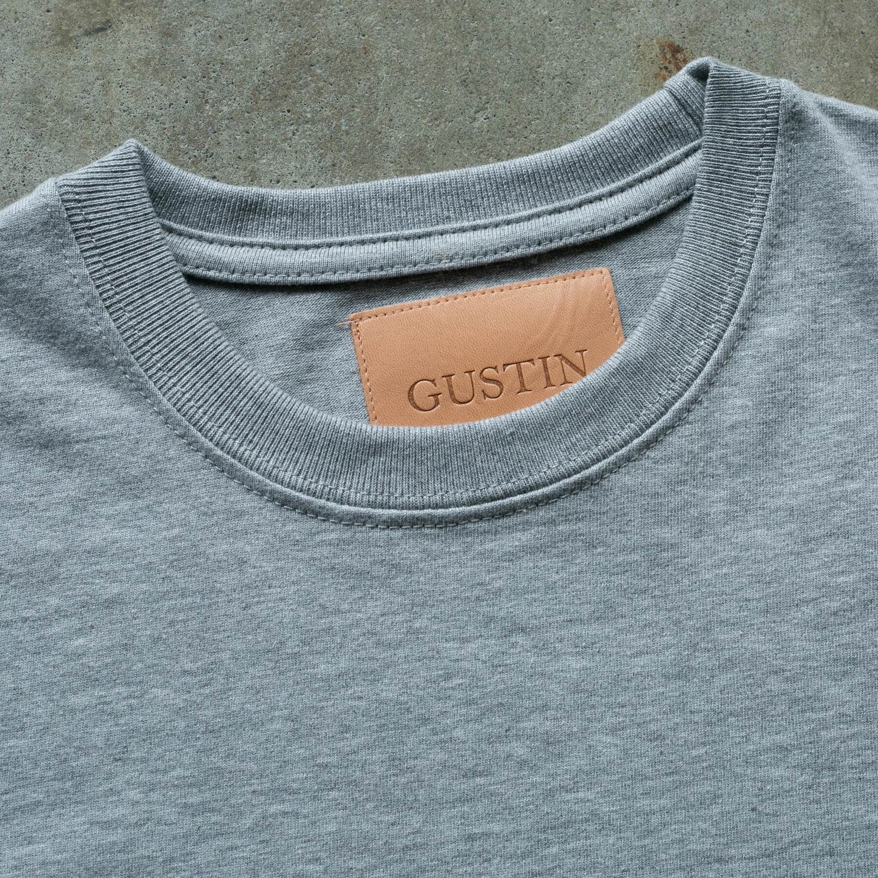 gustin vintage heavyweight long sleeve t-shirt 2 pack (heather grey)