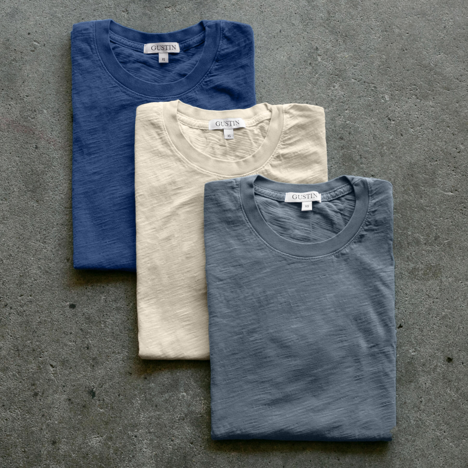 gustin slub t-shirt 3 pack