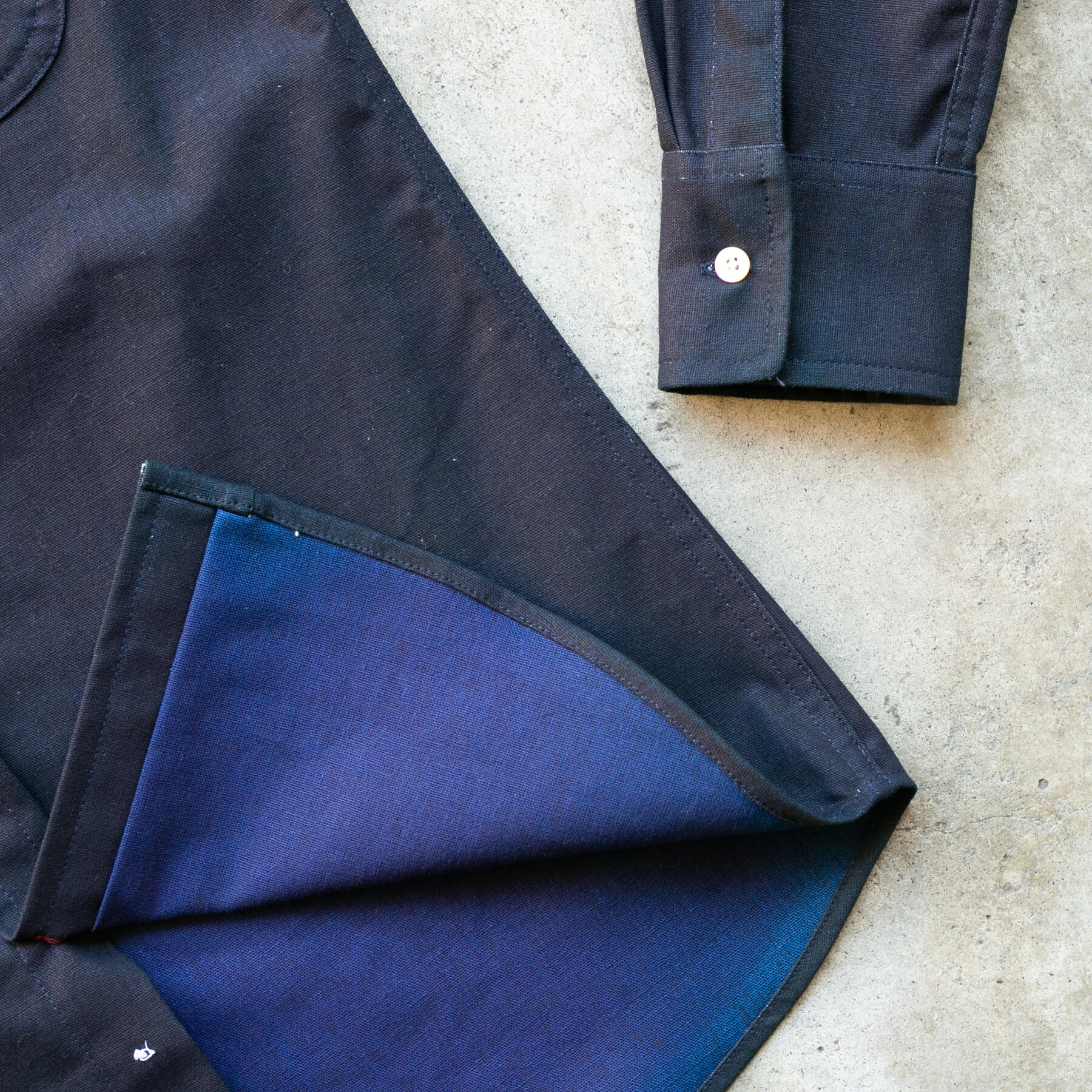 gustin #1206 charcoalxindigo shirt