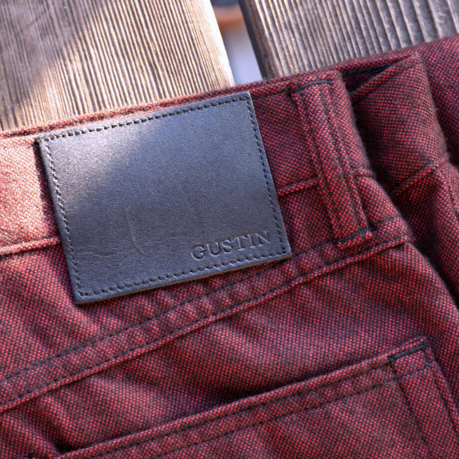 gustin #263 seawool 5 pocket - oxblood