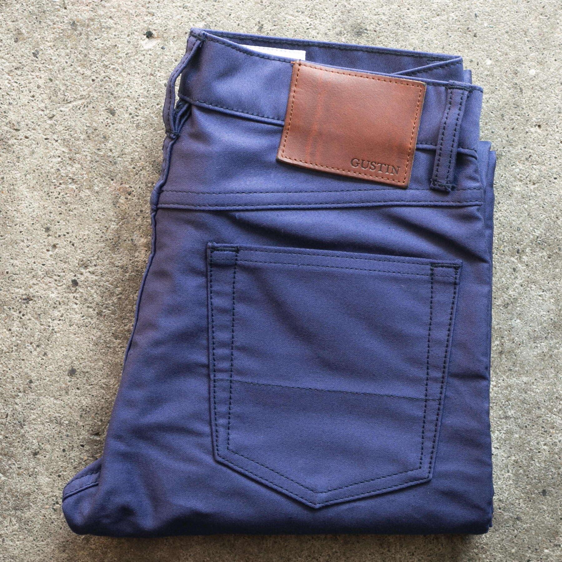 gustin #357 repro french worker moleskin 5 pocket - navy