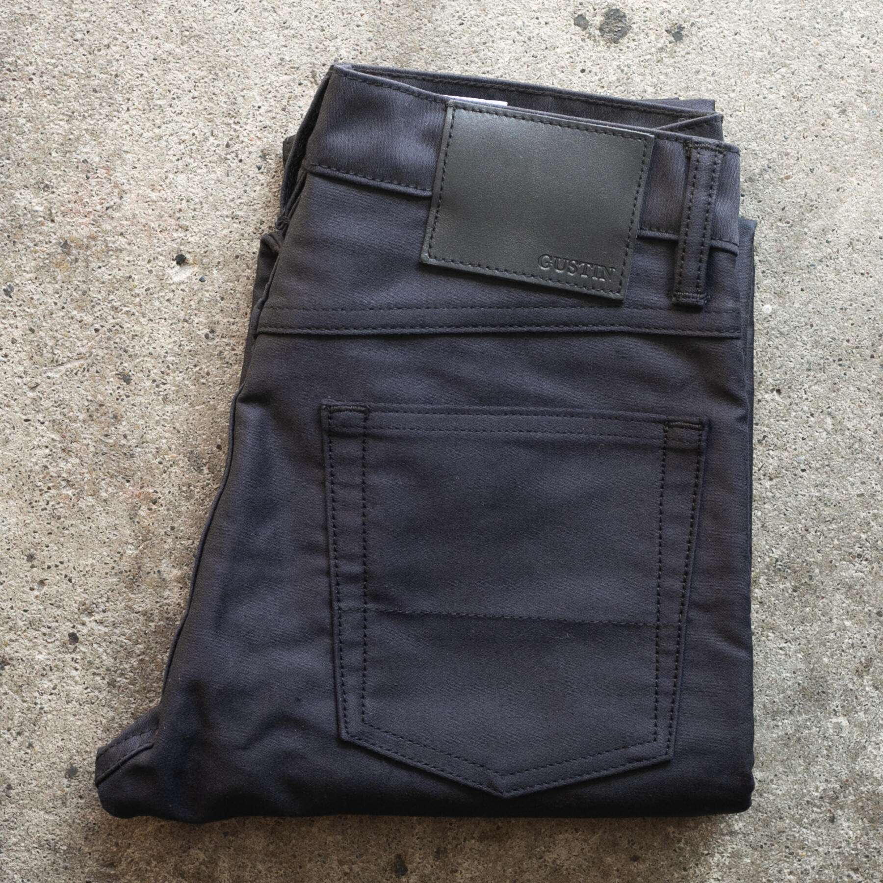 gustin #358 repro french worker moleskin 5 pocket - black