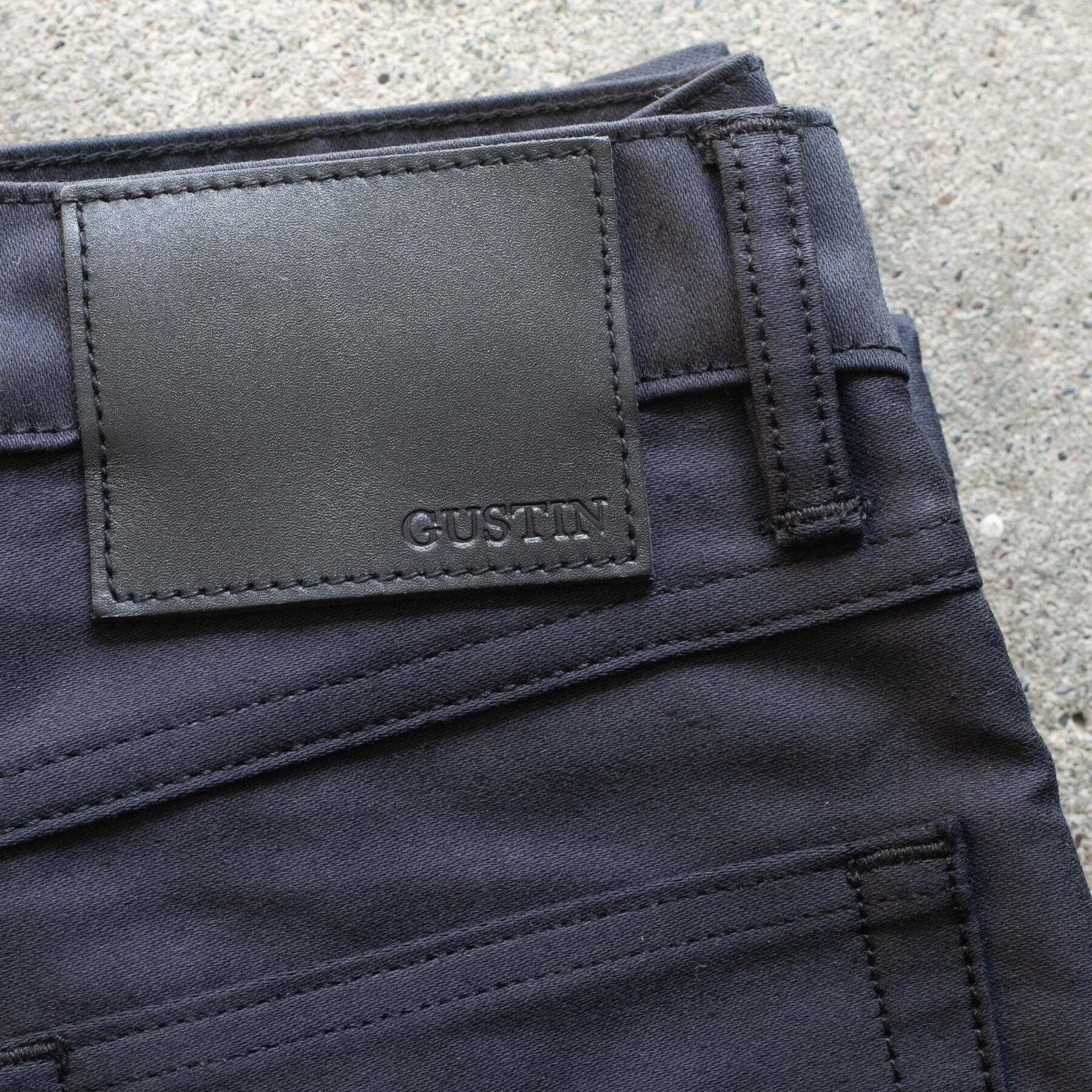 gustin #358 repro french worker moleskin 5 pocket - black