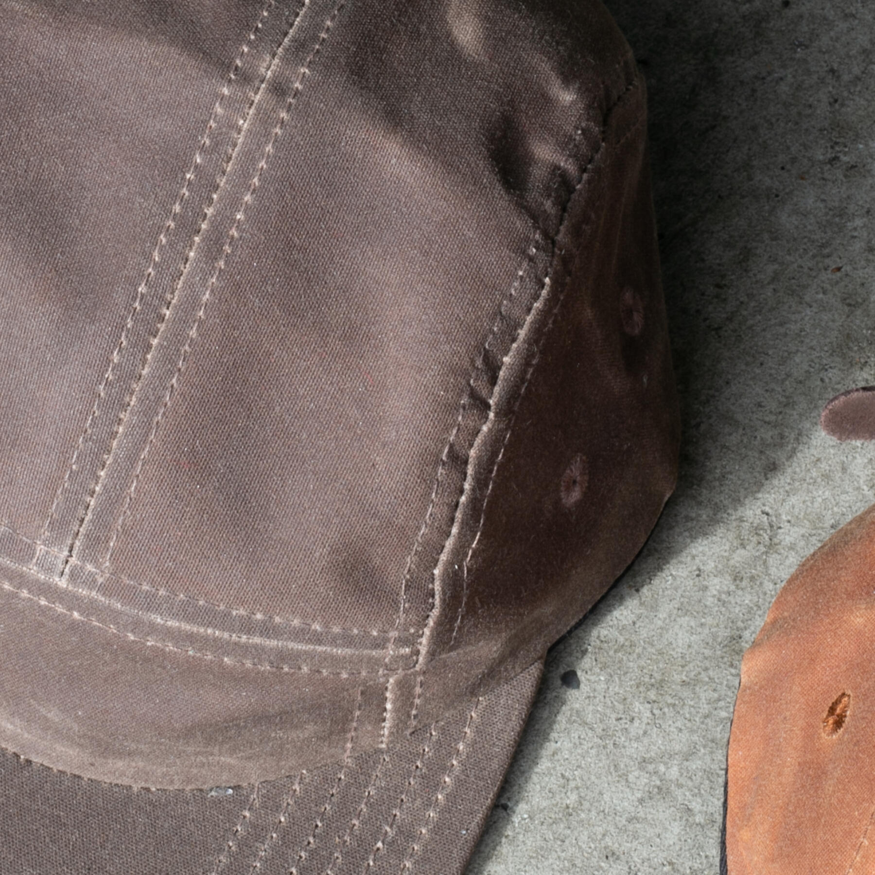 gustin camp hat - dark oak waxed canvas