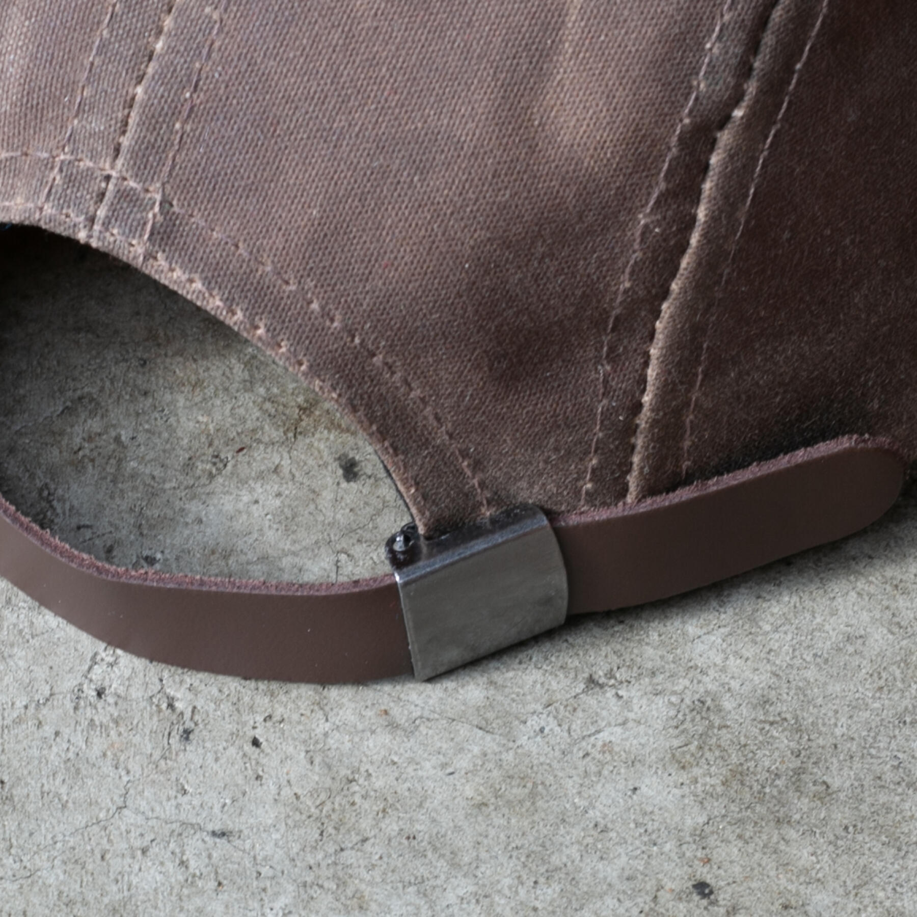 gustin camp hat - dark oak waxed canvas