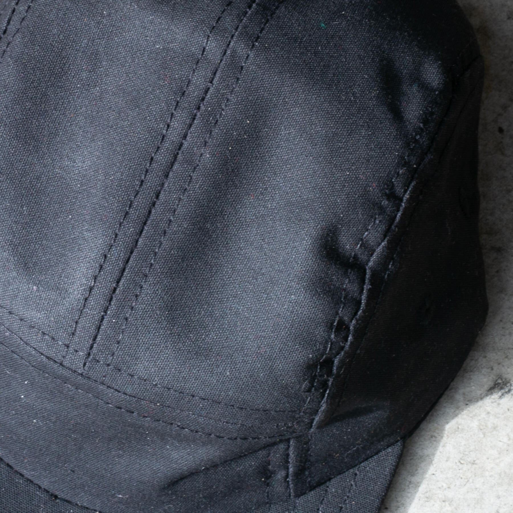 gustin camp hat - black waxed canvas