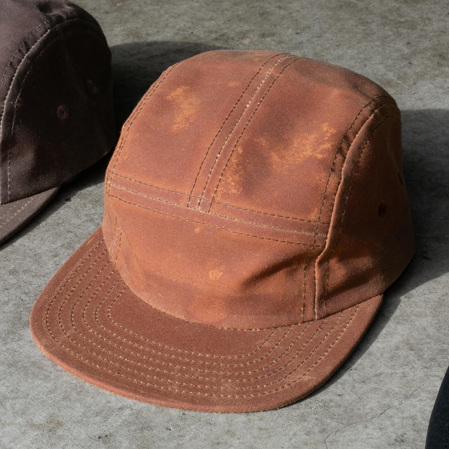 gustin camp hat - brown waxed canvas