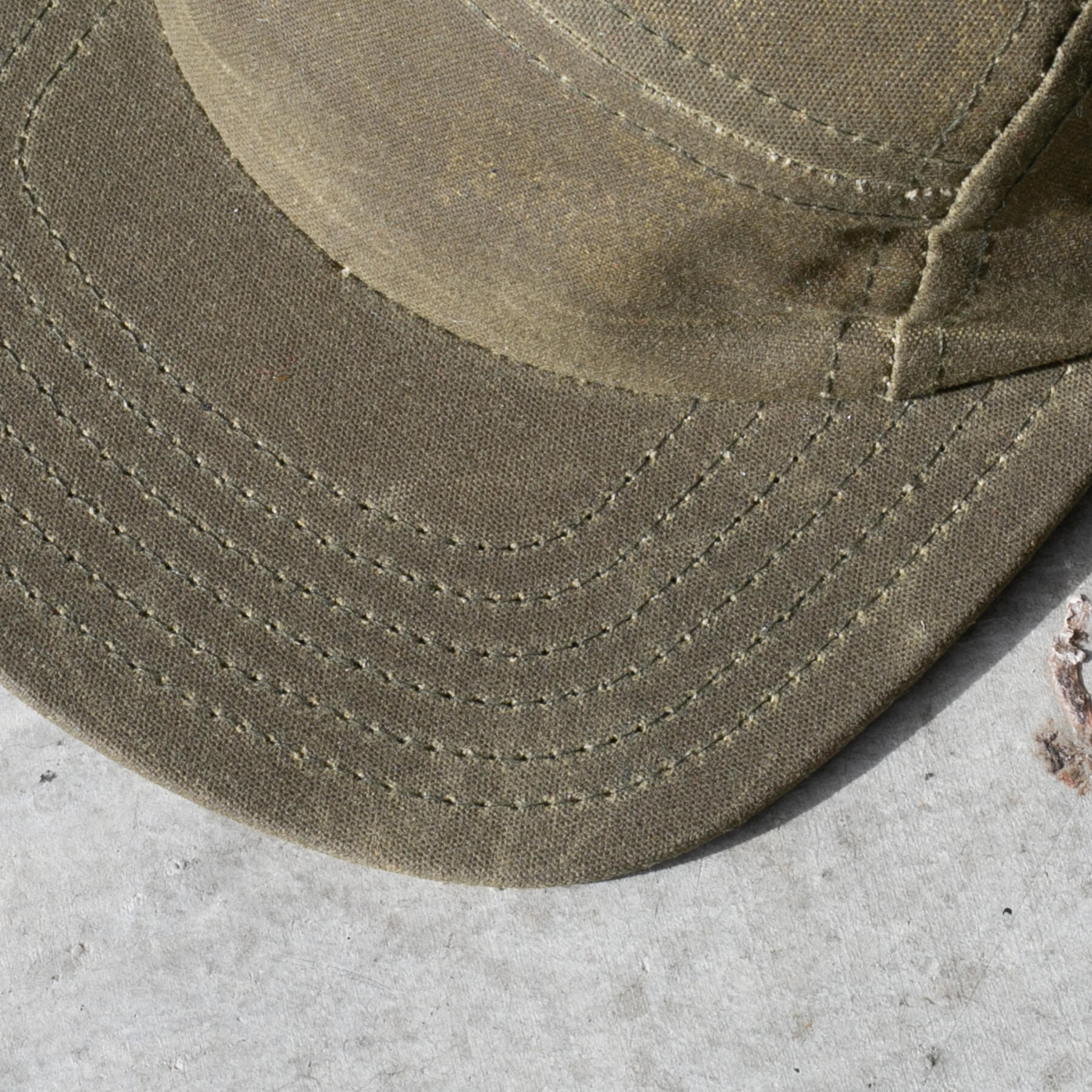 gustin camp hat - olive waxed canvas