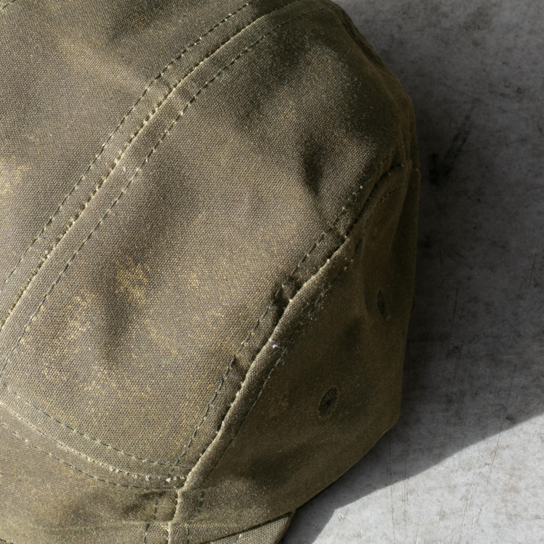 gustin camp hat - olive waxed canvas