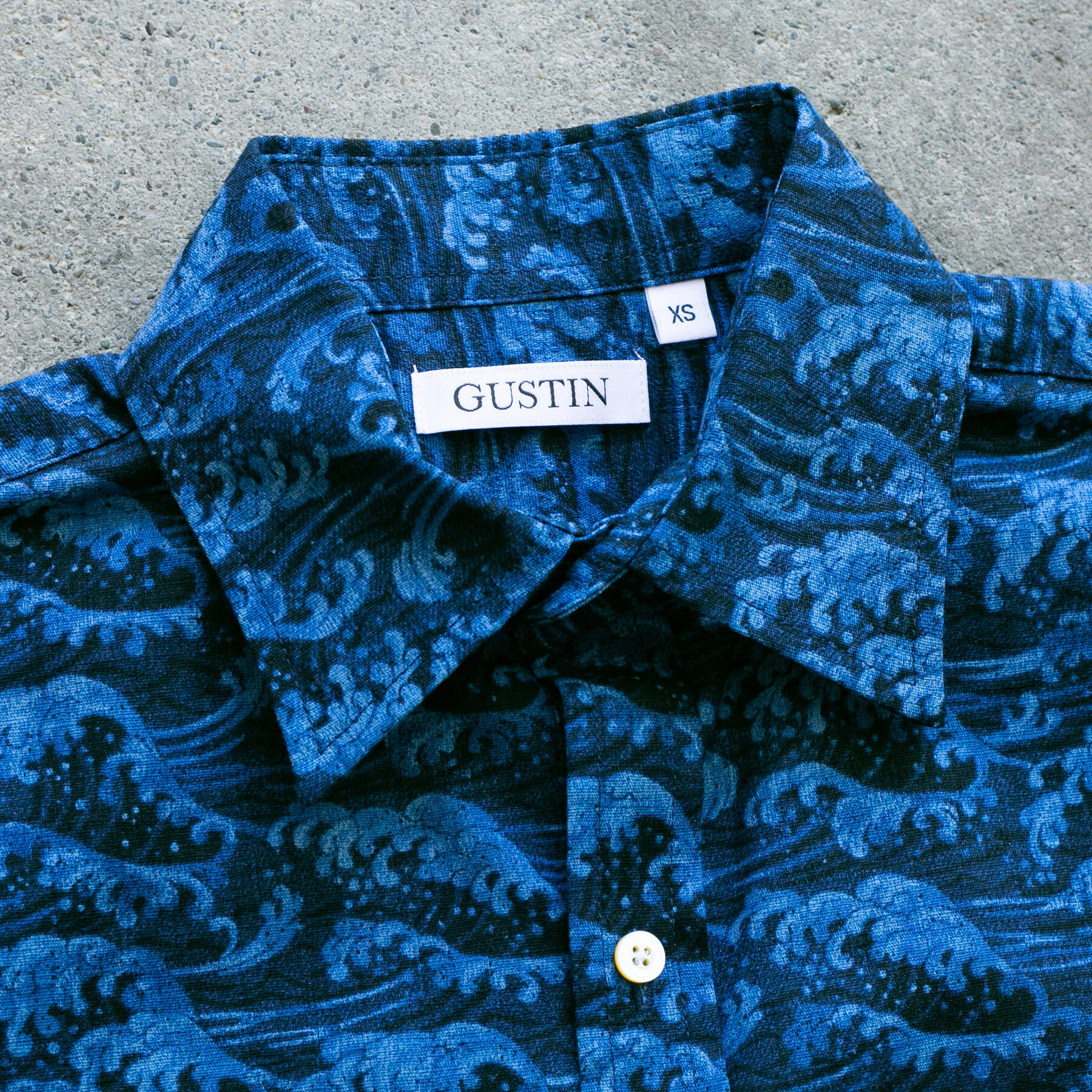 gustin #1000 bluescale waves short sleeve shirt