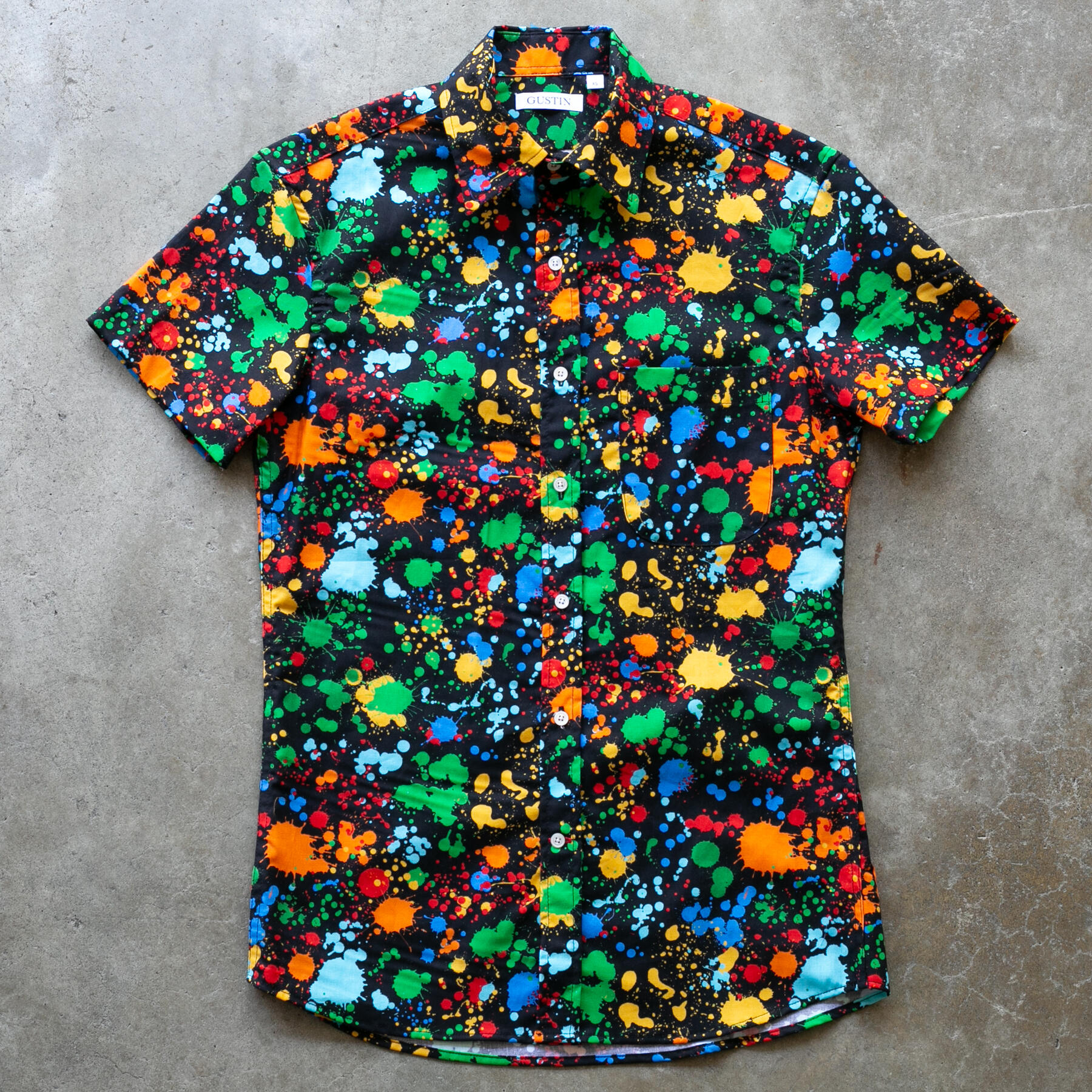 gustin #1210 paint splatter shirt