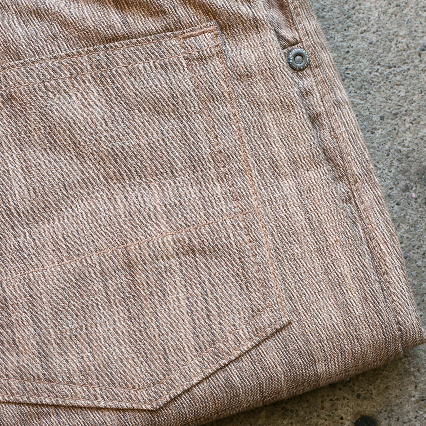 gustin #578 persimmon dye selvedge chambray