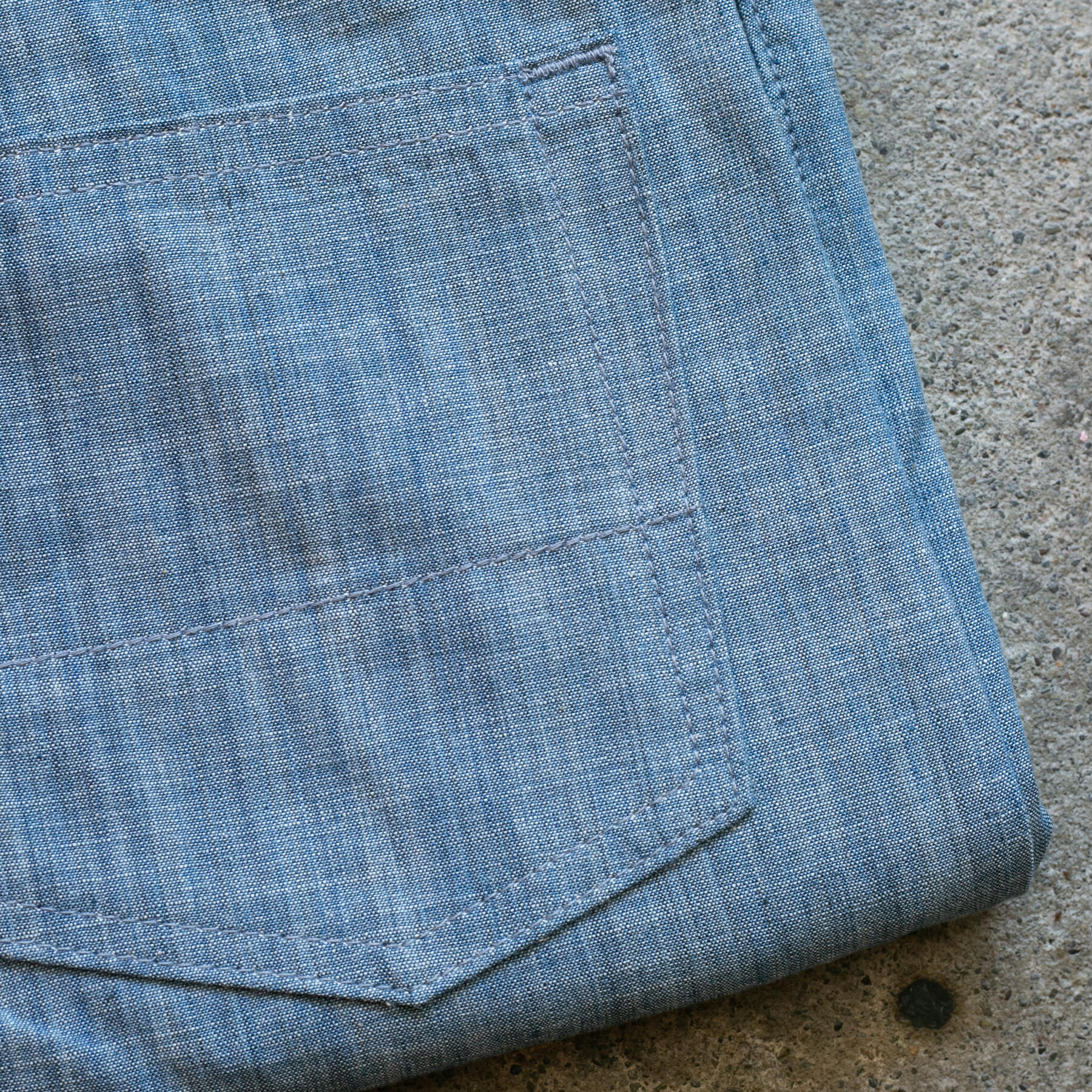 gustin #580 plant dye indigo selvedge chambray