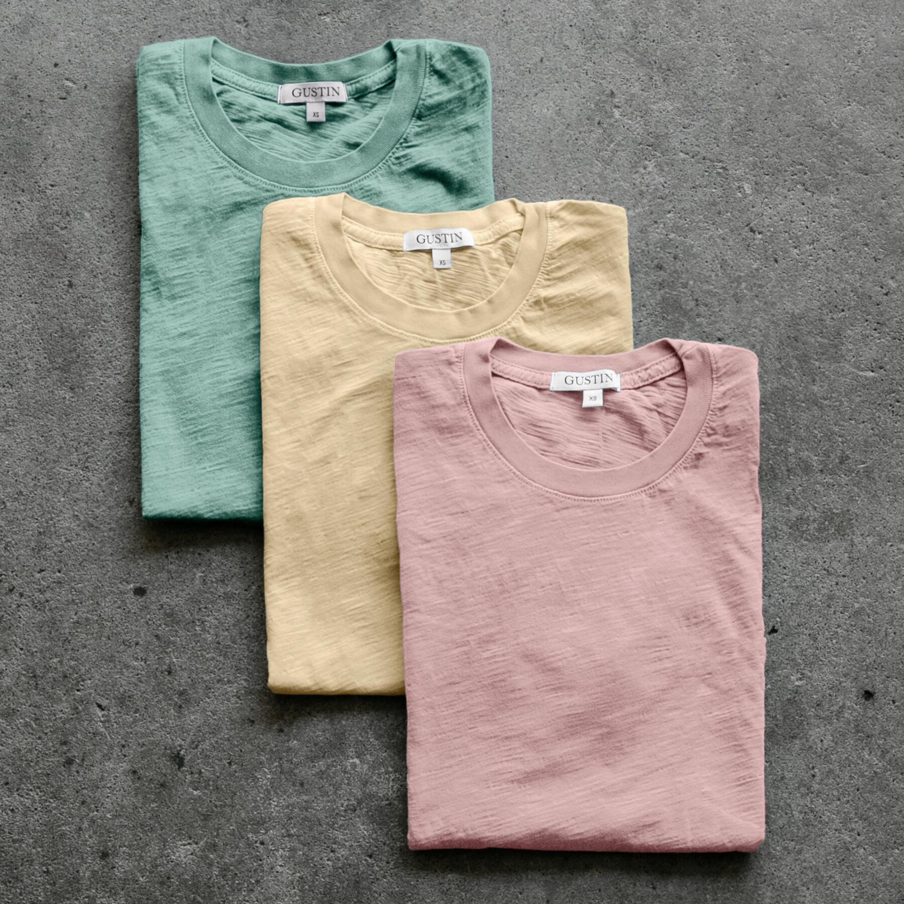 gustin slub t-shirt 70's beach collection