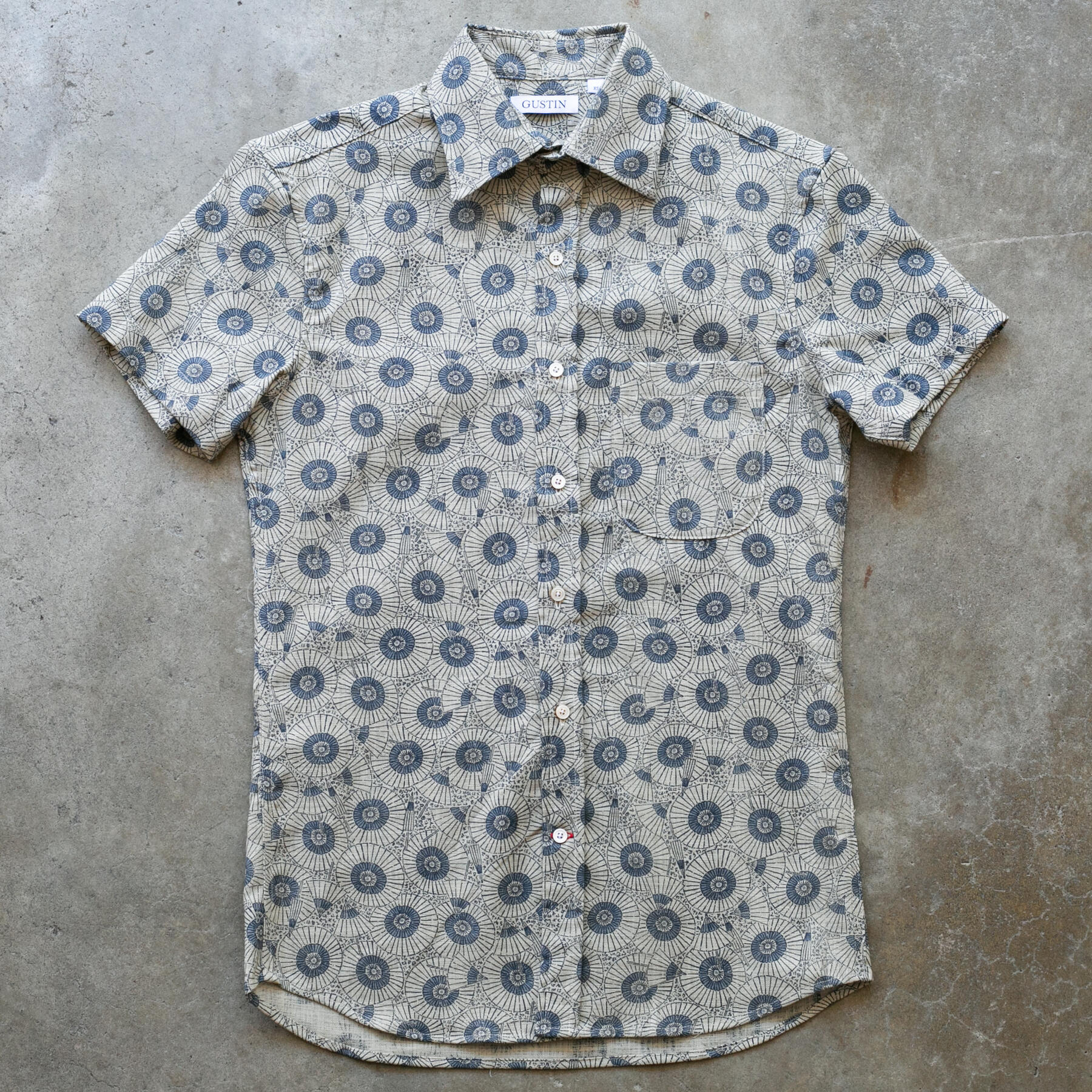 gustin #1228 japan retro leisure shirt - putty