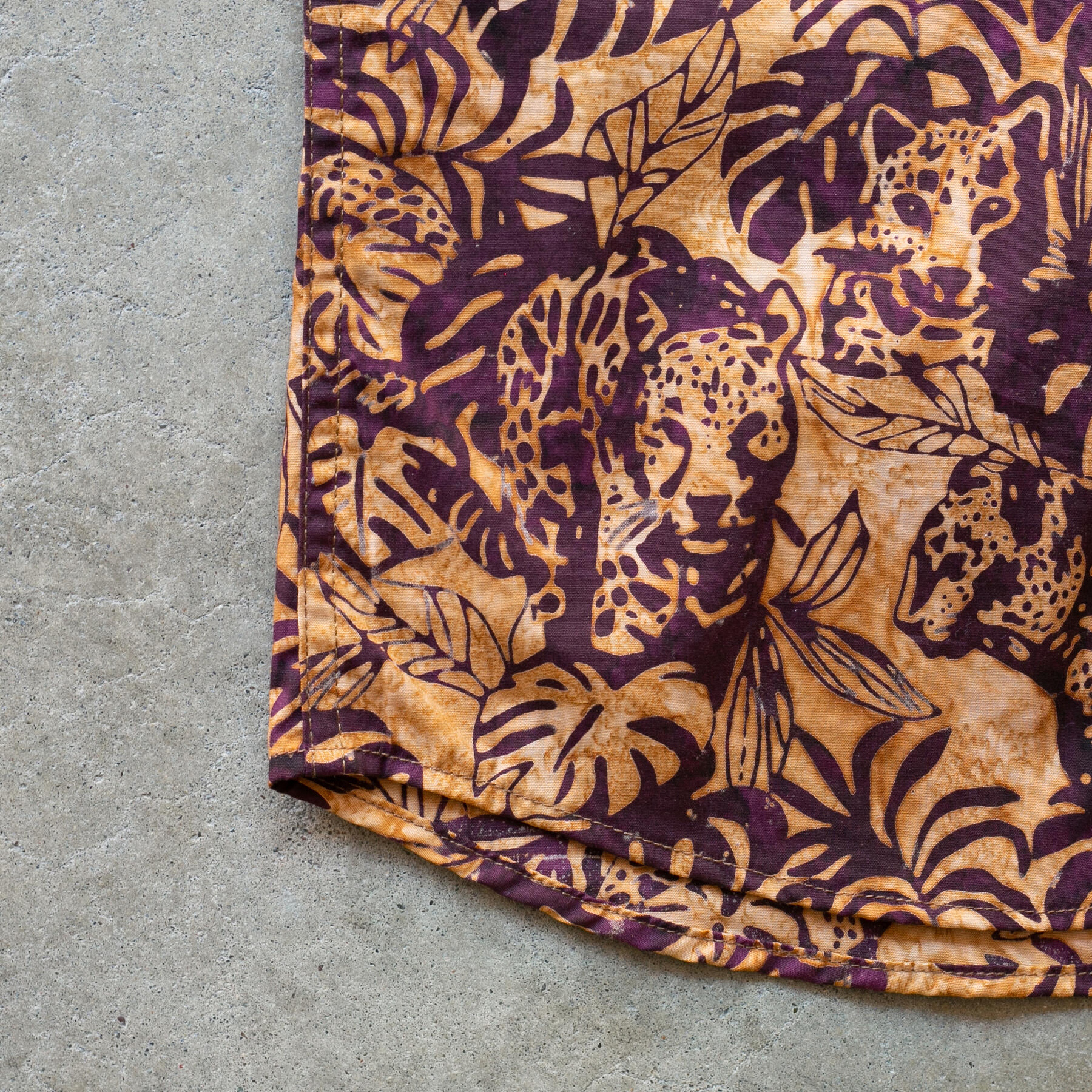 gustin #1229 jungle cat shirt - sepia tone