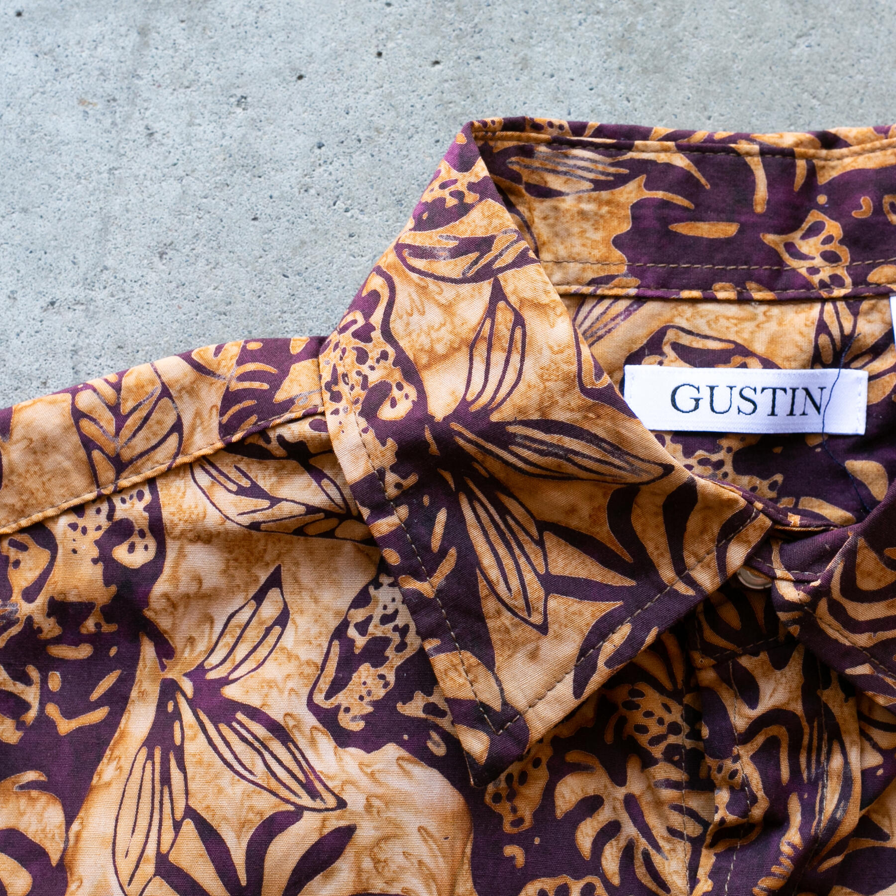 gustin #1229 jungle cat shirt - sepia tone