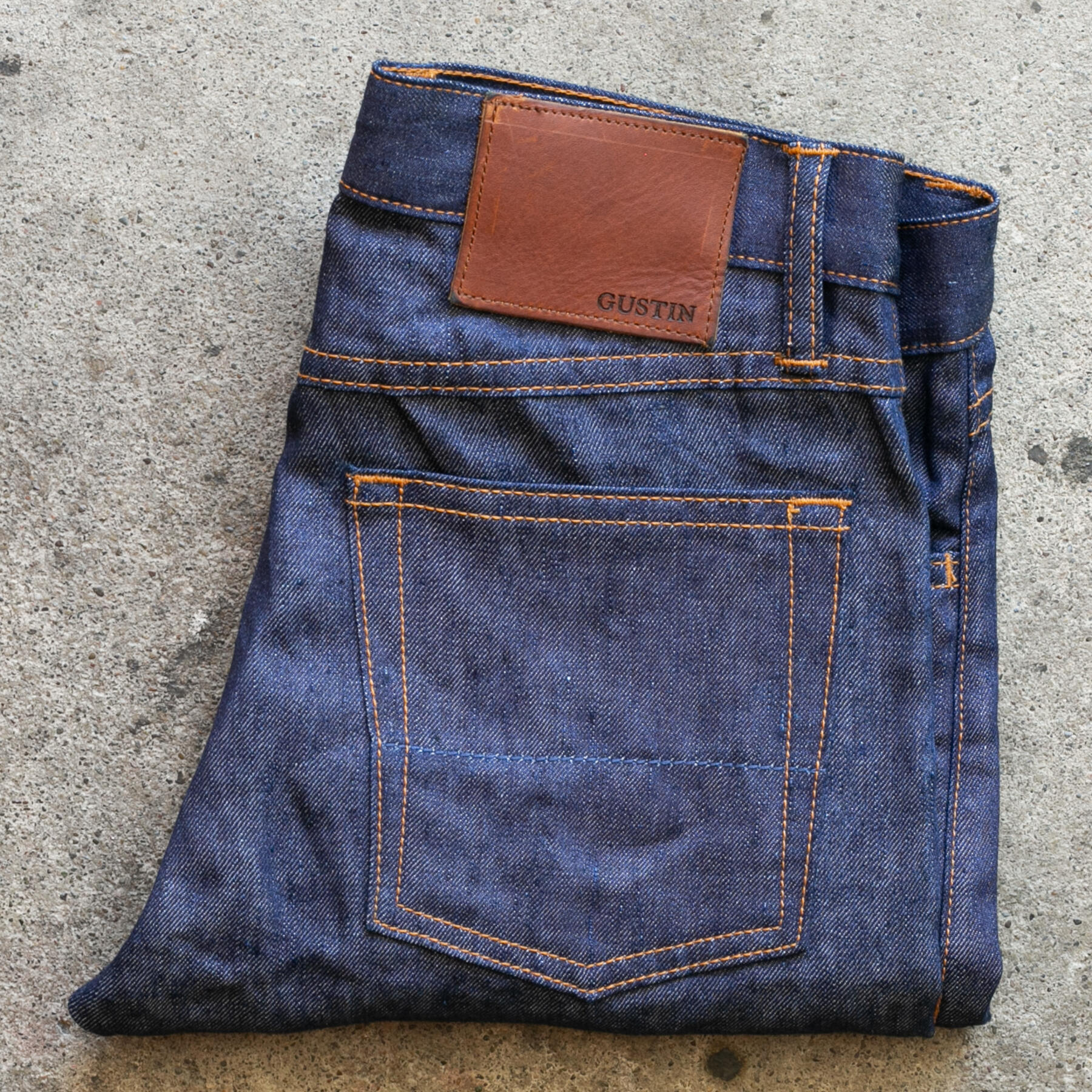 gustin #401 japan linen 100 denim - indigo