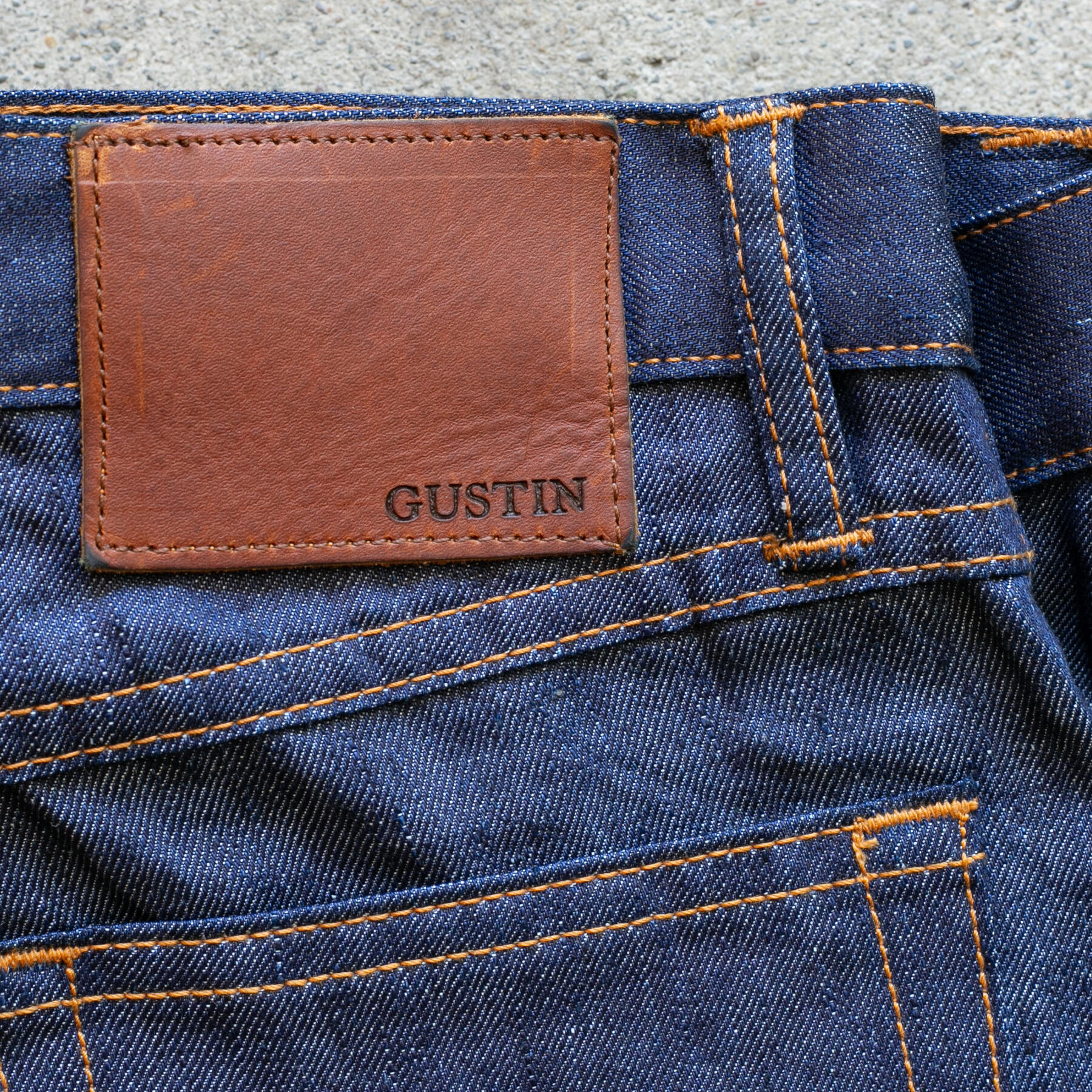 gustin #401 japan linen 100 denim - indigo