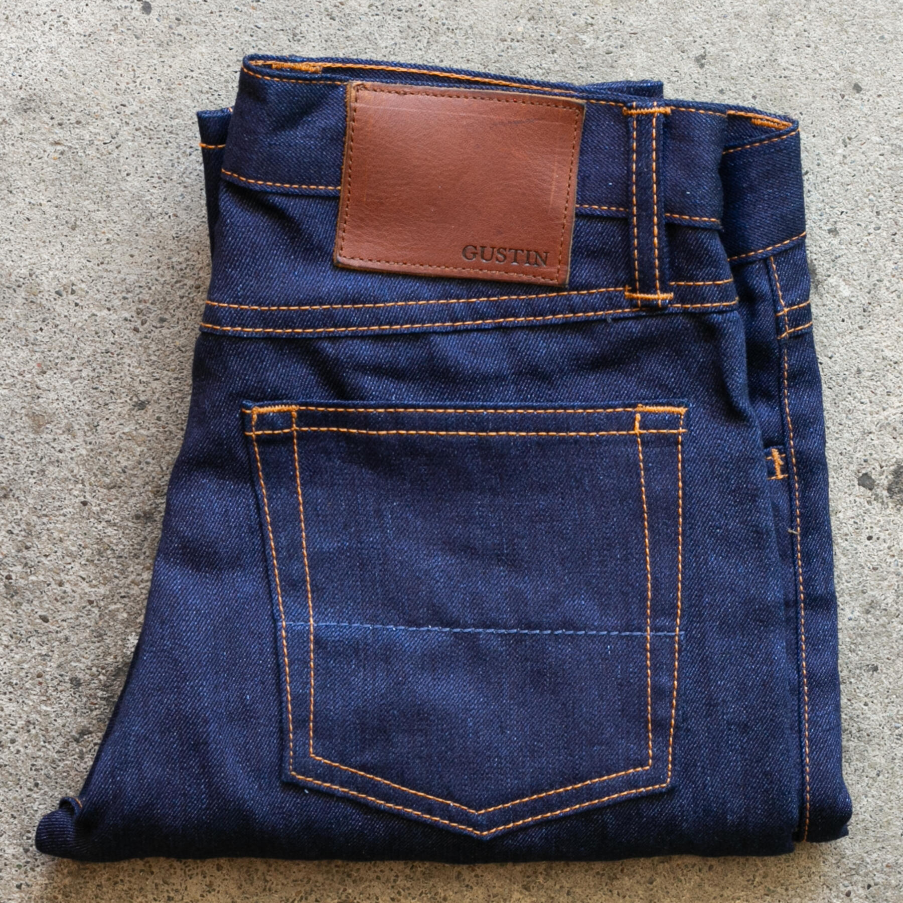 gustin #402 japan linen 100 denim - indigoxblack