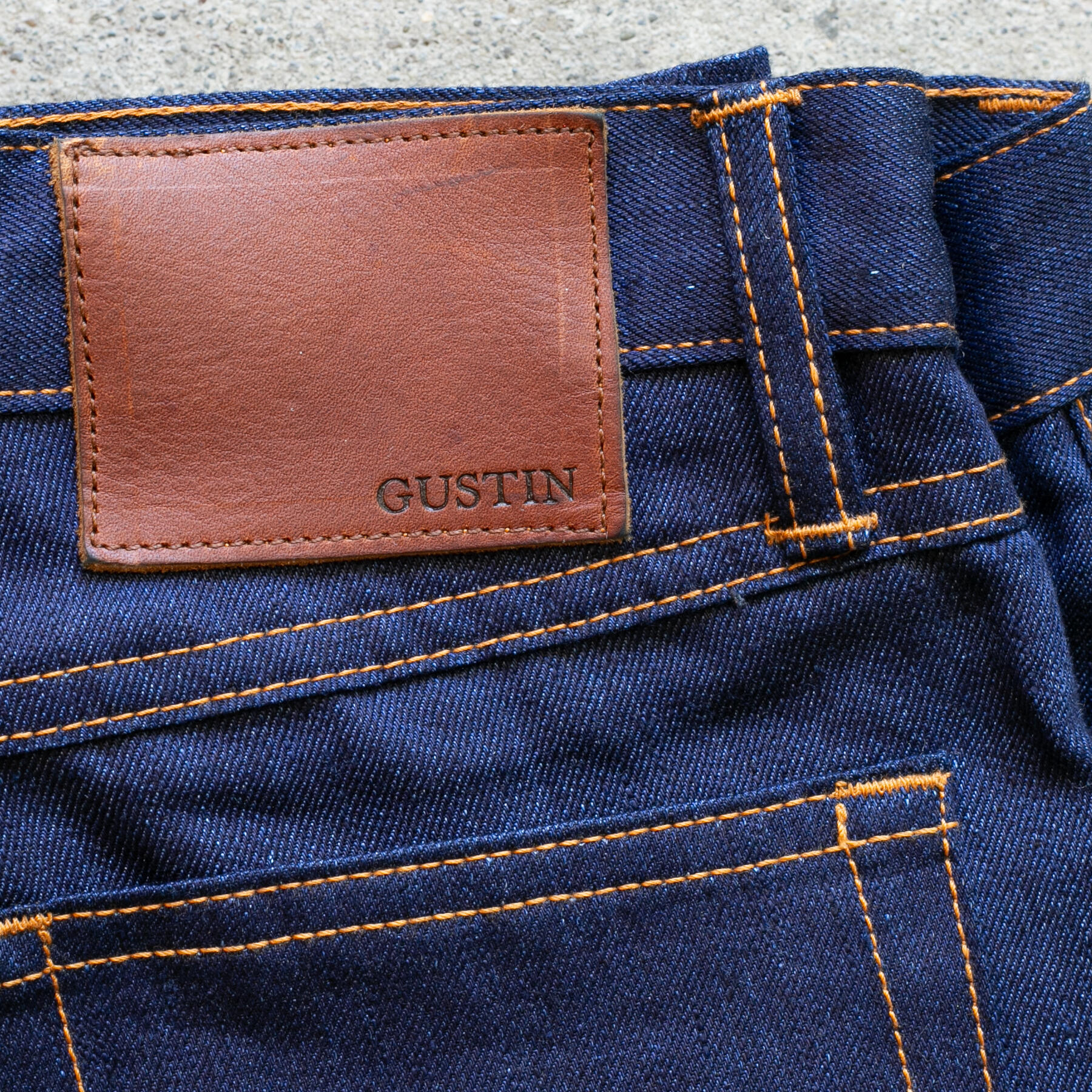 gustin #402 japan linen 100 denim - indigoxblack