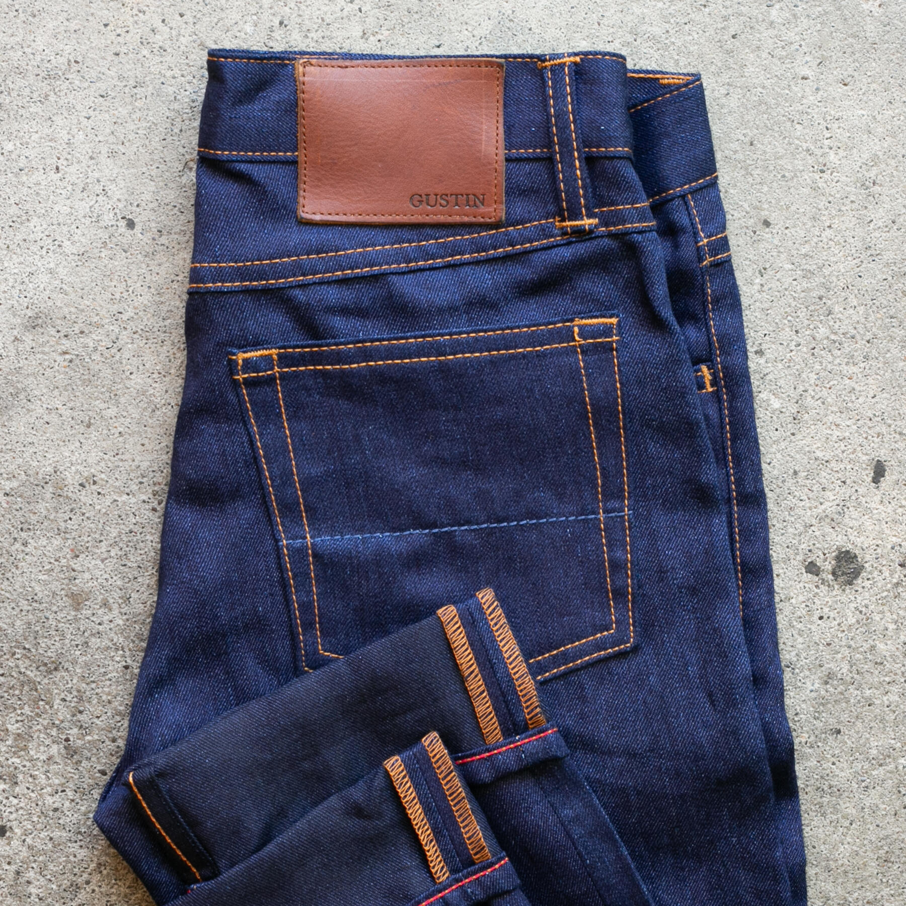gustin #402 japan linen 100 denim - indigoxblack