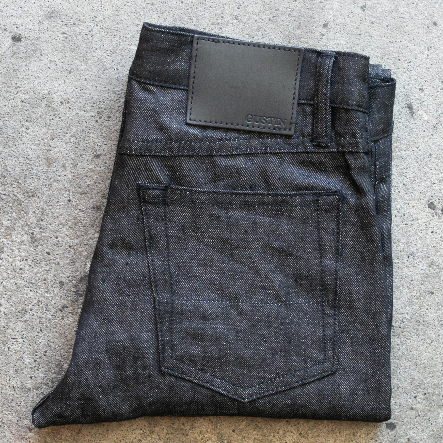 gustin #403 japan linen 100 denim - black