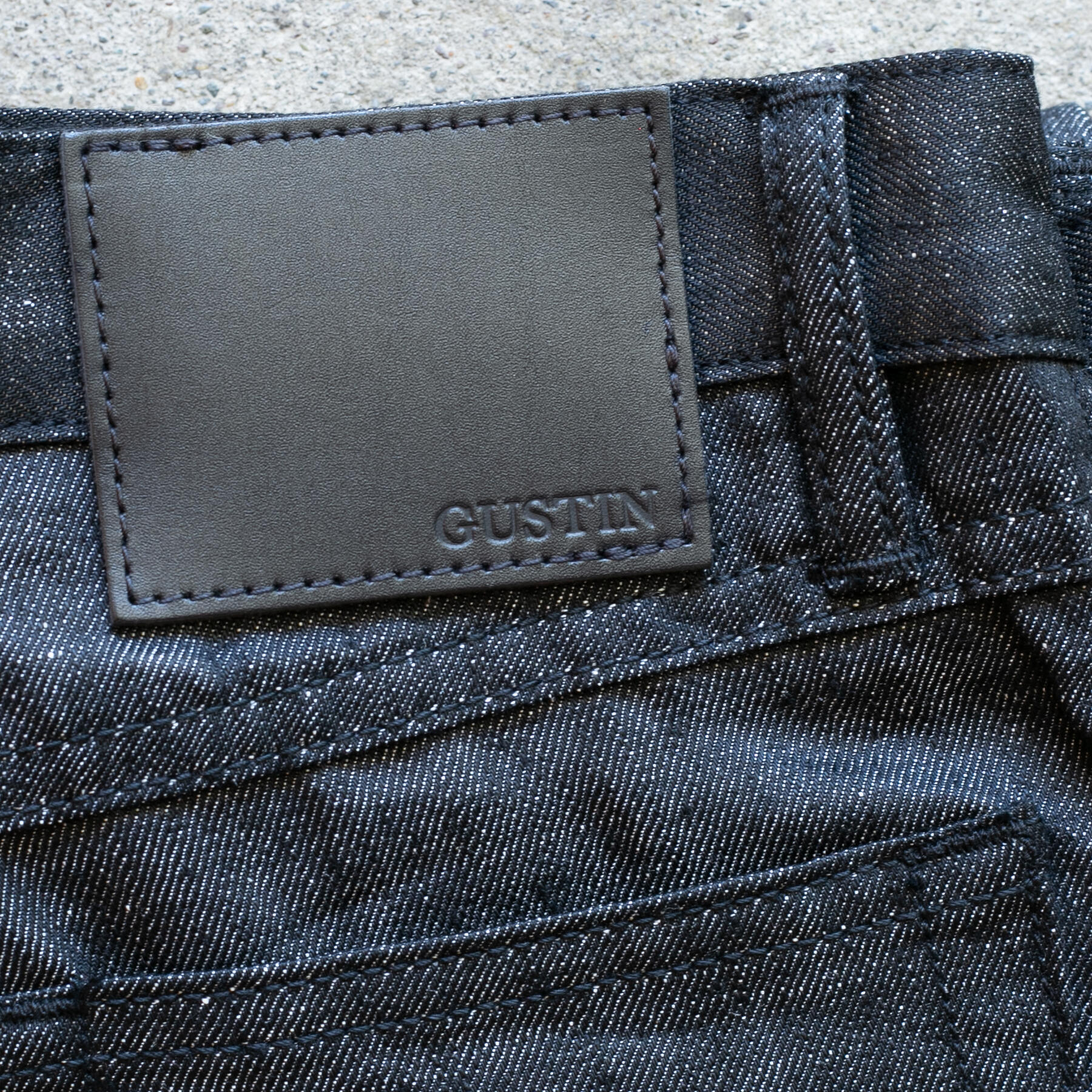 gustin #403 japan linen 100 denim - black