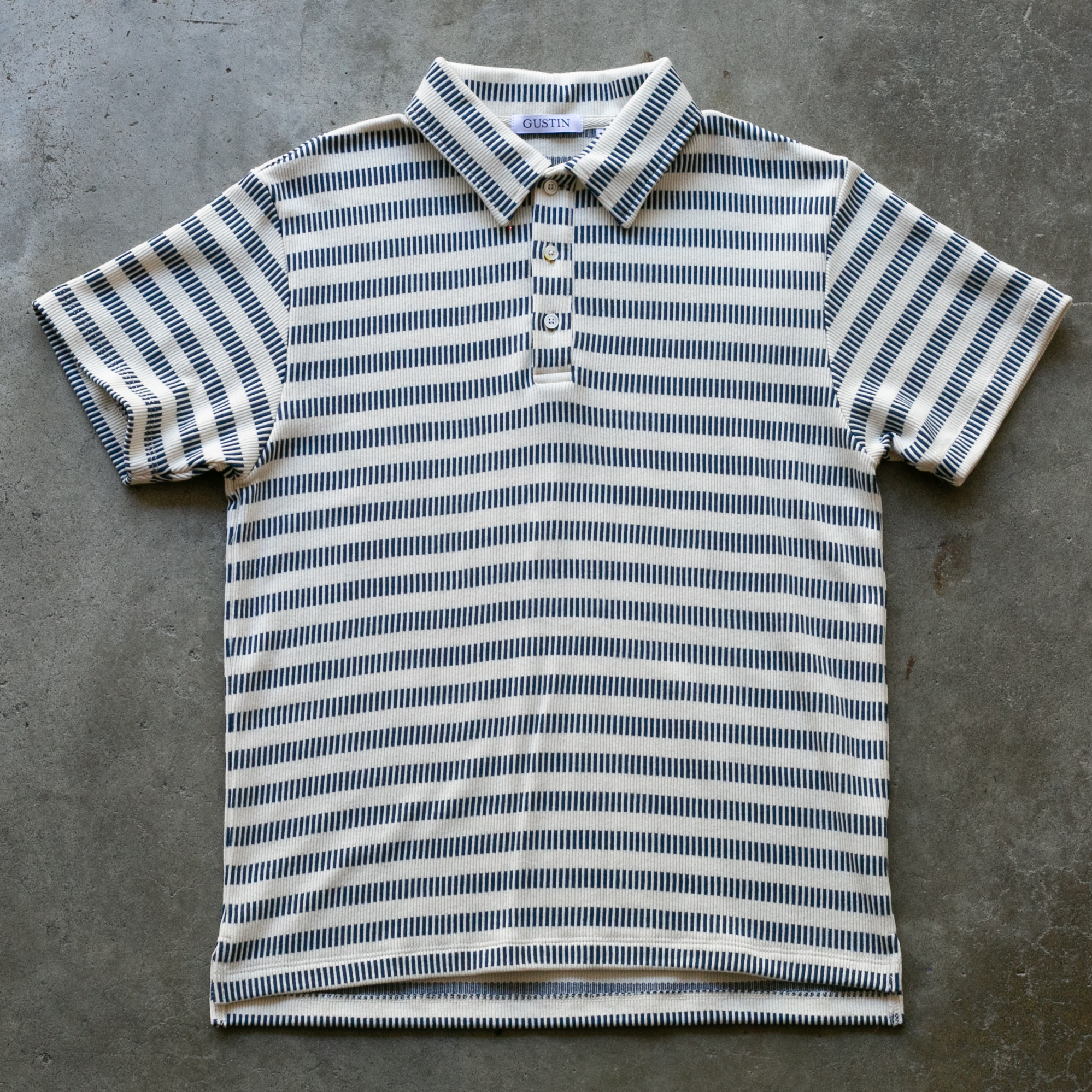 Japan Block Band Polo - Navy | Gustin | Knits | Polos