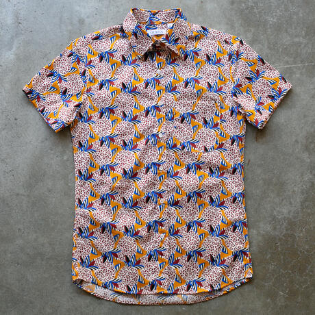 gustin #1236 tropical life shirt - orange