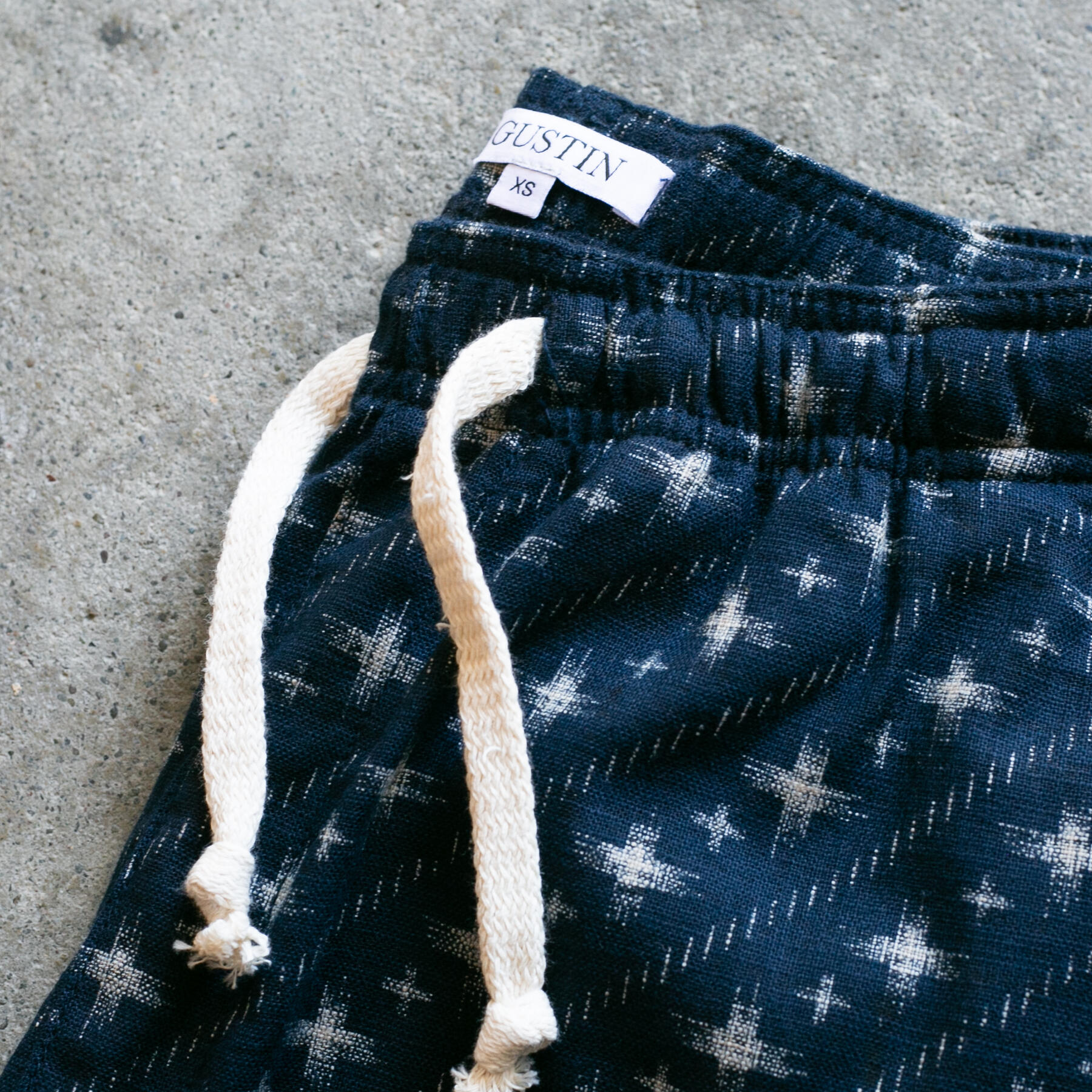 gustin japan indigo burst joggers