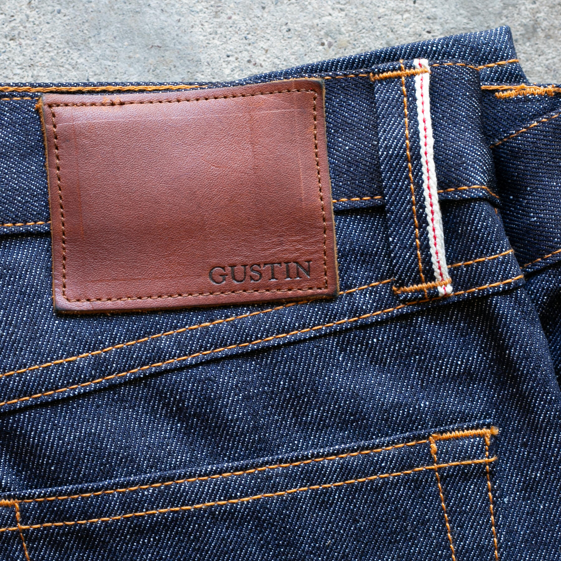 gustin #587 slub indigo linen selvedge