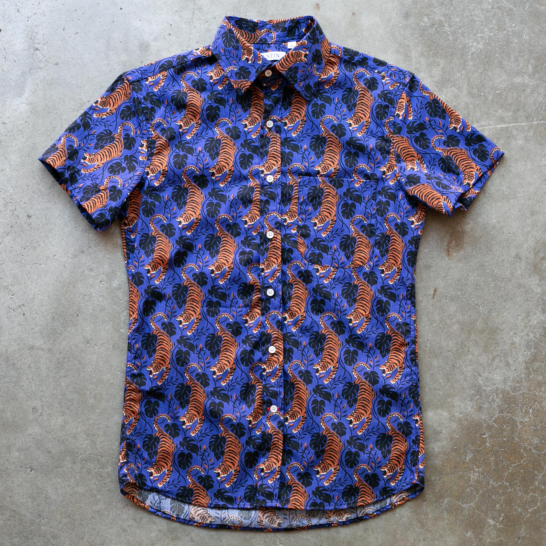 gustin #1245 tiger shirt - royal orange