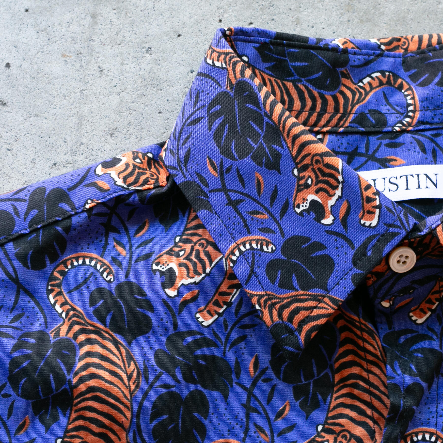 gustin #1245 tiger shirt - royal orange