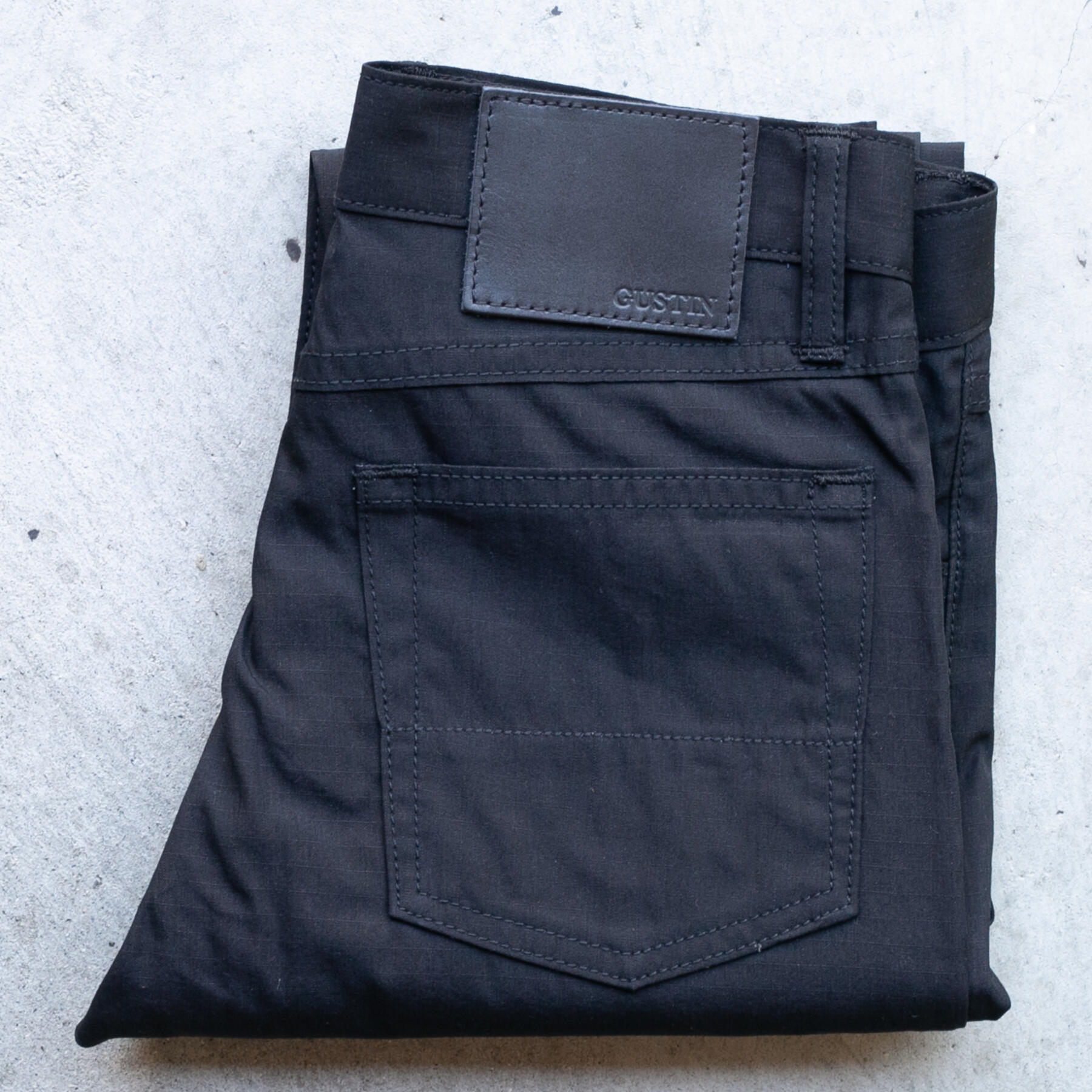gustin #414 ripstop 5 pocket - blackxblack