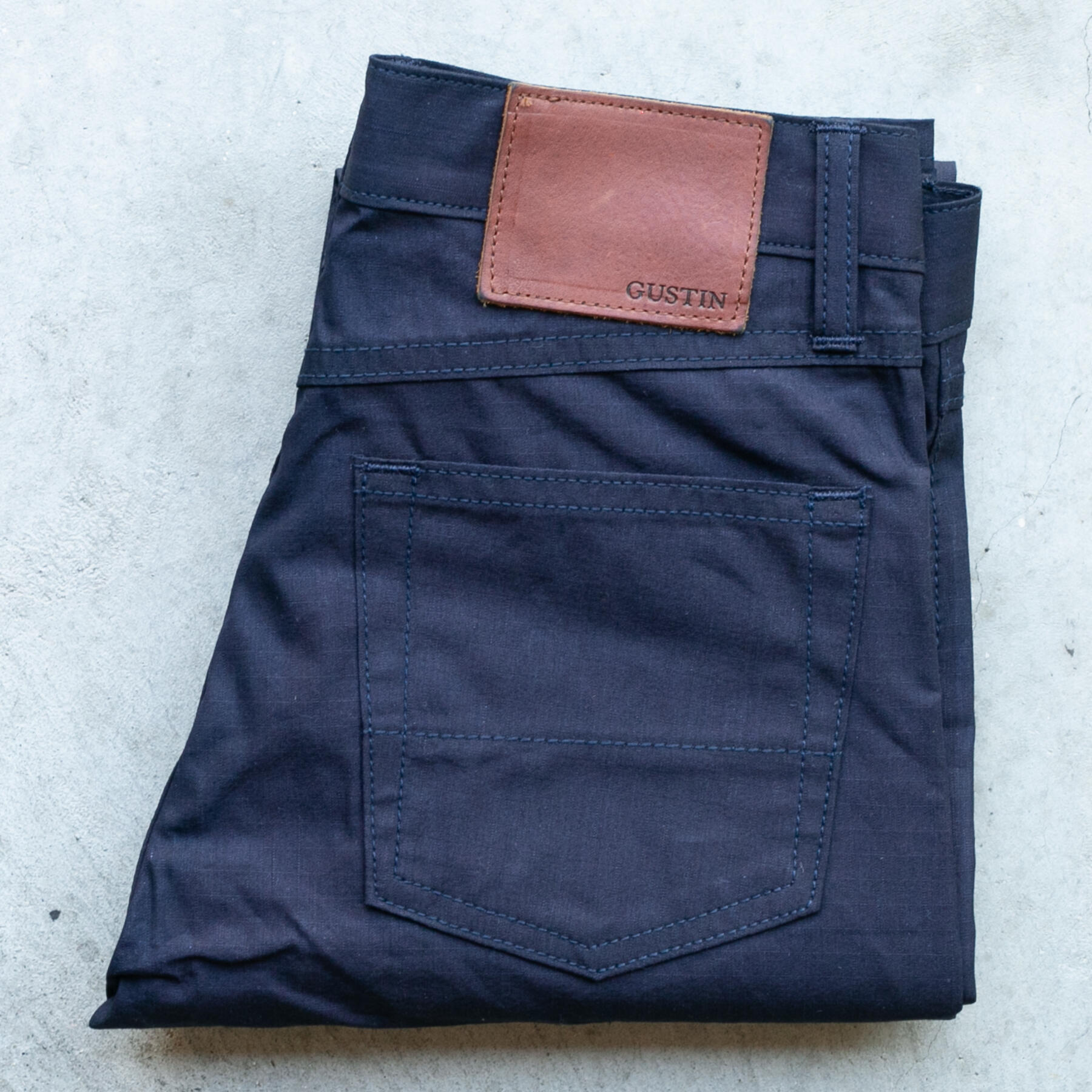 gustin #412 indigo ripstop 5 pocket - indigoxindigo