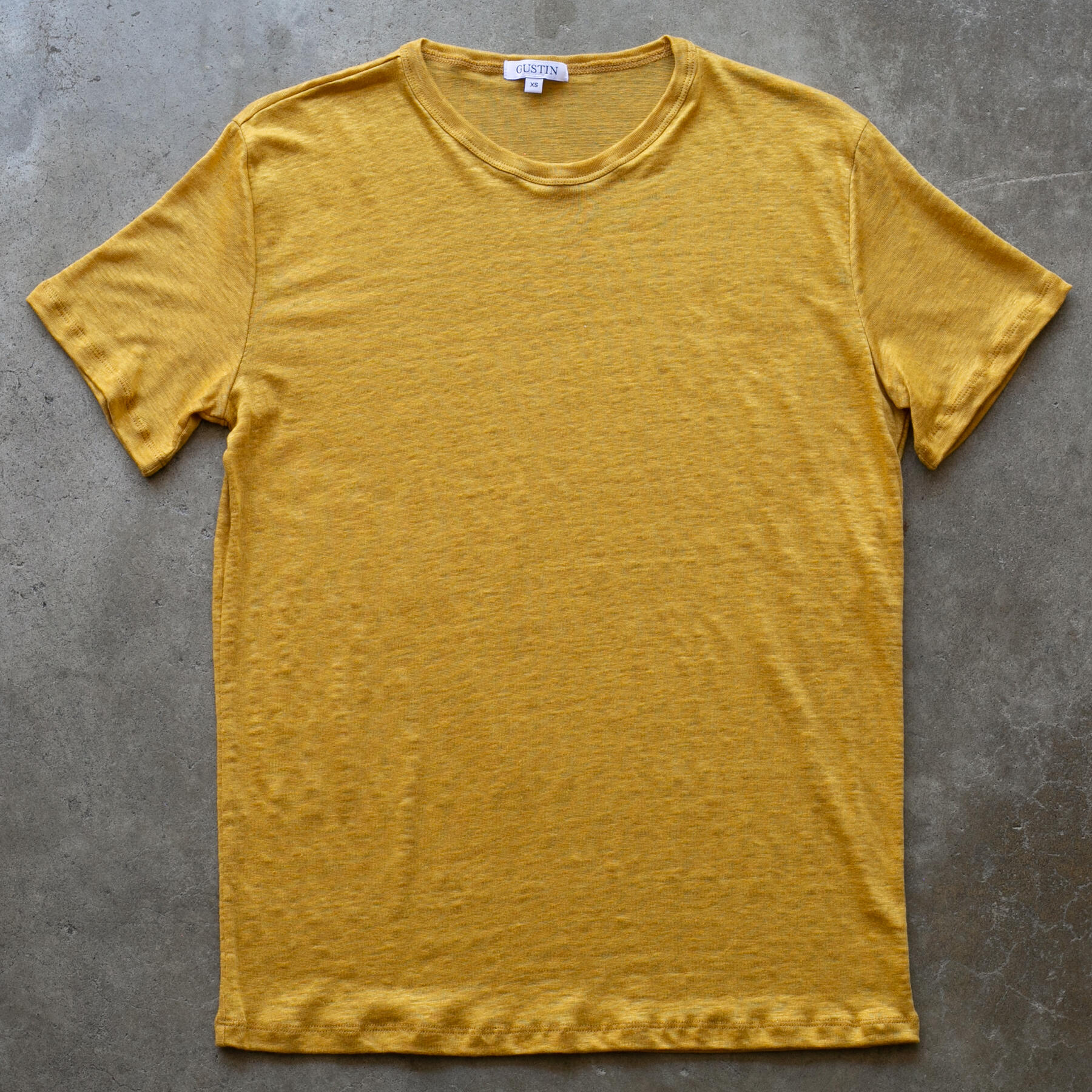 gustin belgian linen t-shirt - marigold